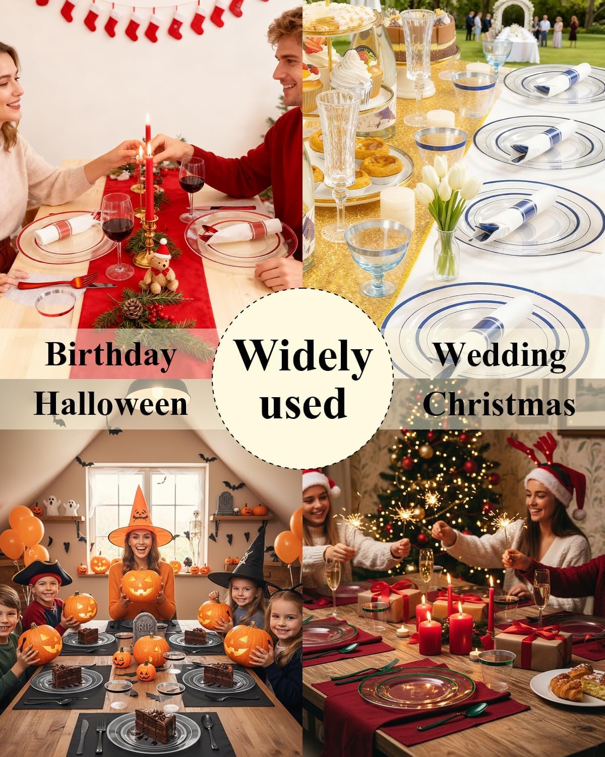 Wholesale 175-Piece Black Plastic Plates Clear Plastic Silverware Disposable Set Includes 50 Plates 25 Pre-Rolled Napkin with Silverware Packs 25 Cups for Party Wedding Graduation Supplier Wholesale 175-Piece Black Plastic Plates Clear Plastic Silverware Disposable Set Includes 50 Plates 25 Pre-Rolled Napkin with Silverware Packs 25 Cups for Party Wedding Graduation Supplier