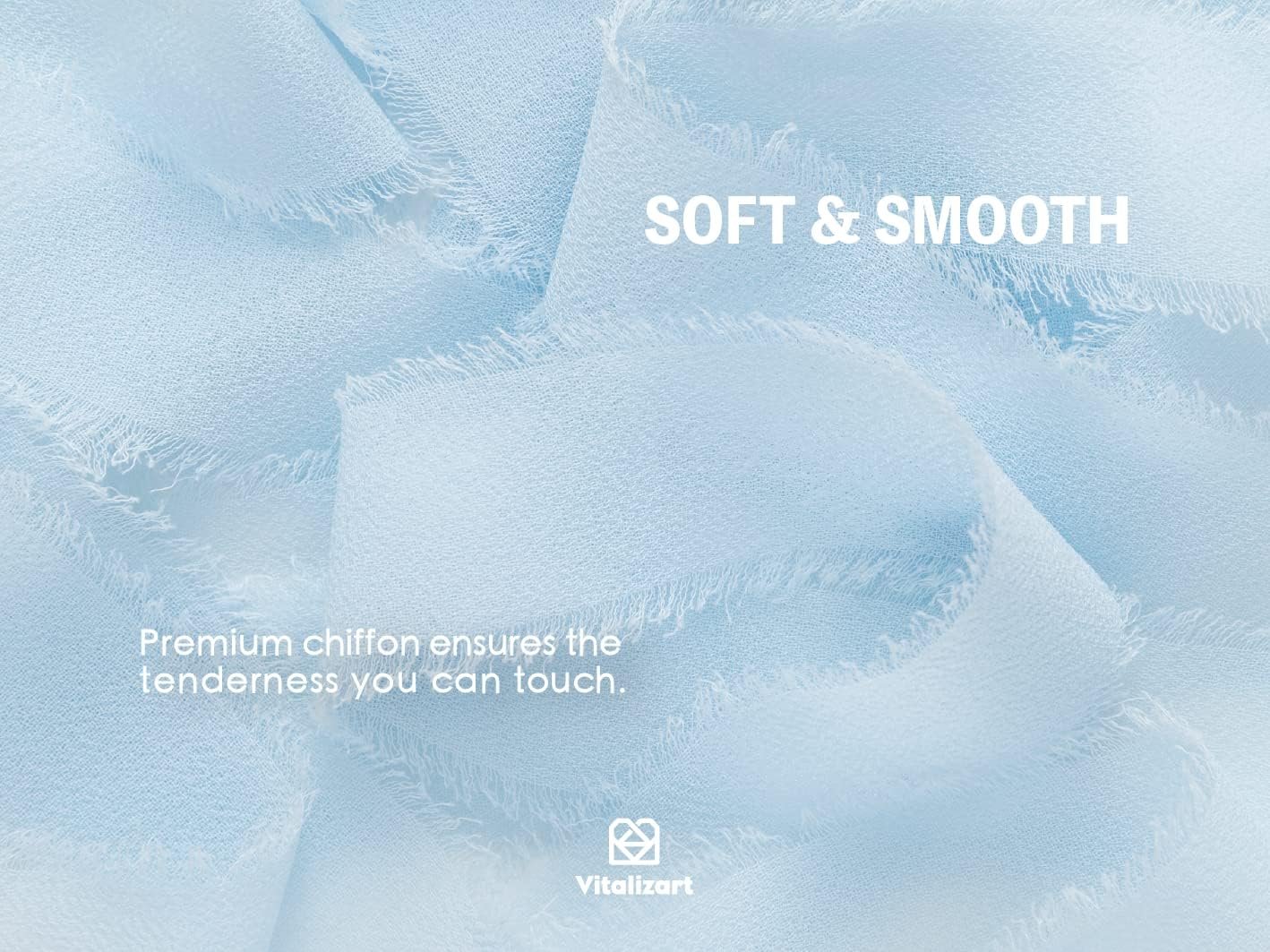 Wholesale Baby Blue Chiffon Silk Ribbon 1