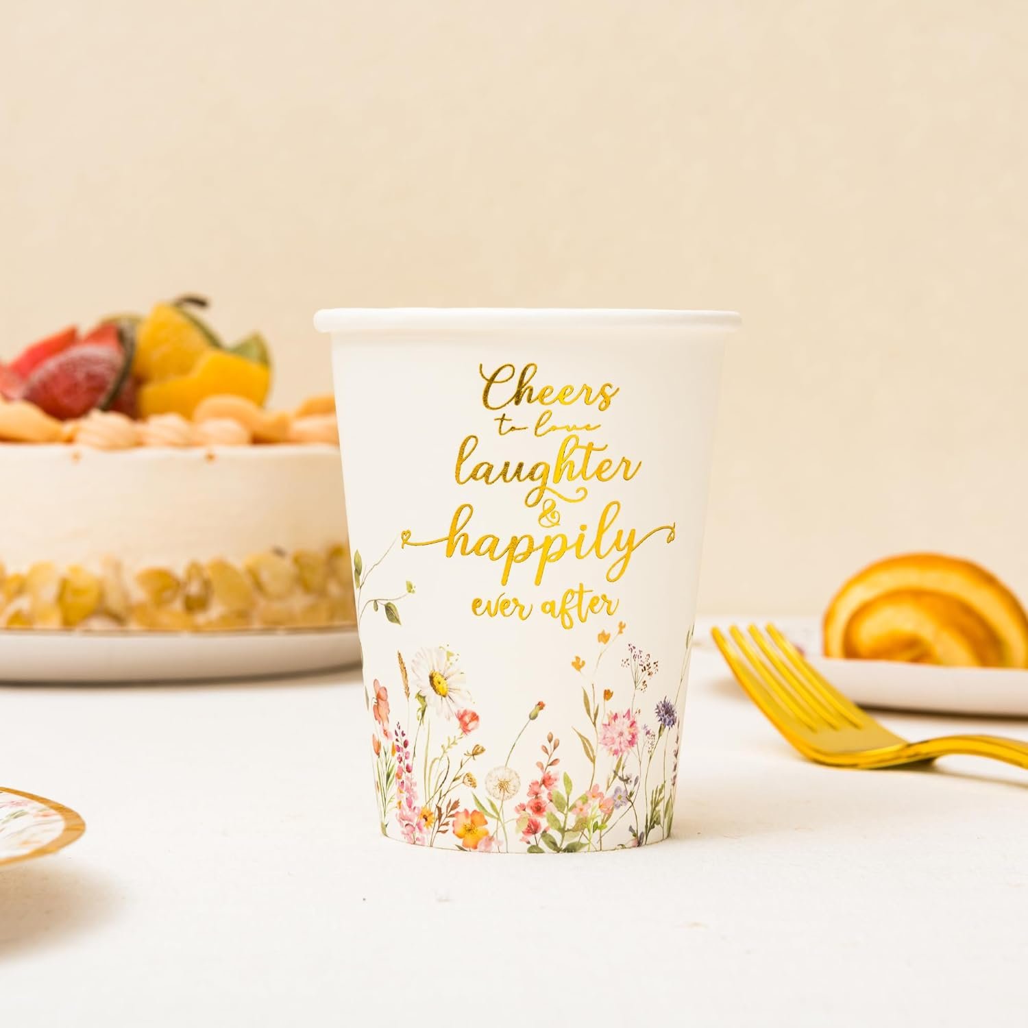 Wholesale Gold Cheers to Love Disposable Tableware Set of 24 Plates Napkins Cups Tablecloth Knives Forks for Bridal Shower Engagement Wedding Party Decorations Supplier Wholesale Gold Cheers to Love Disposable Tableware Set of 24 Plates Napkins Cups Tablecloth Knives Forks for Bridal Shower Engagement Wedding Party Decorations Supplier