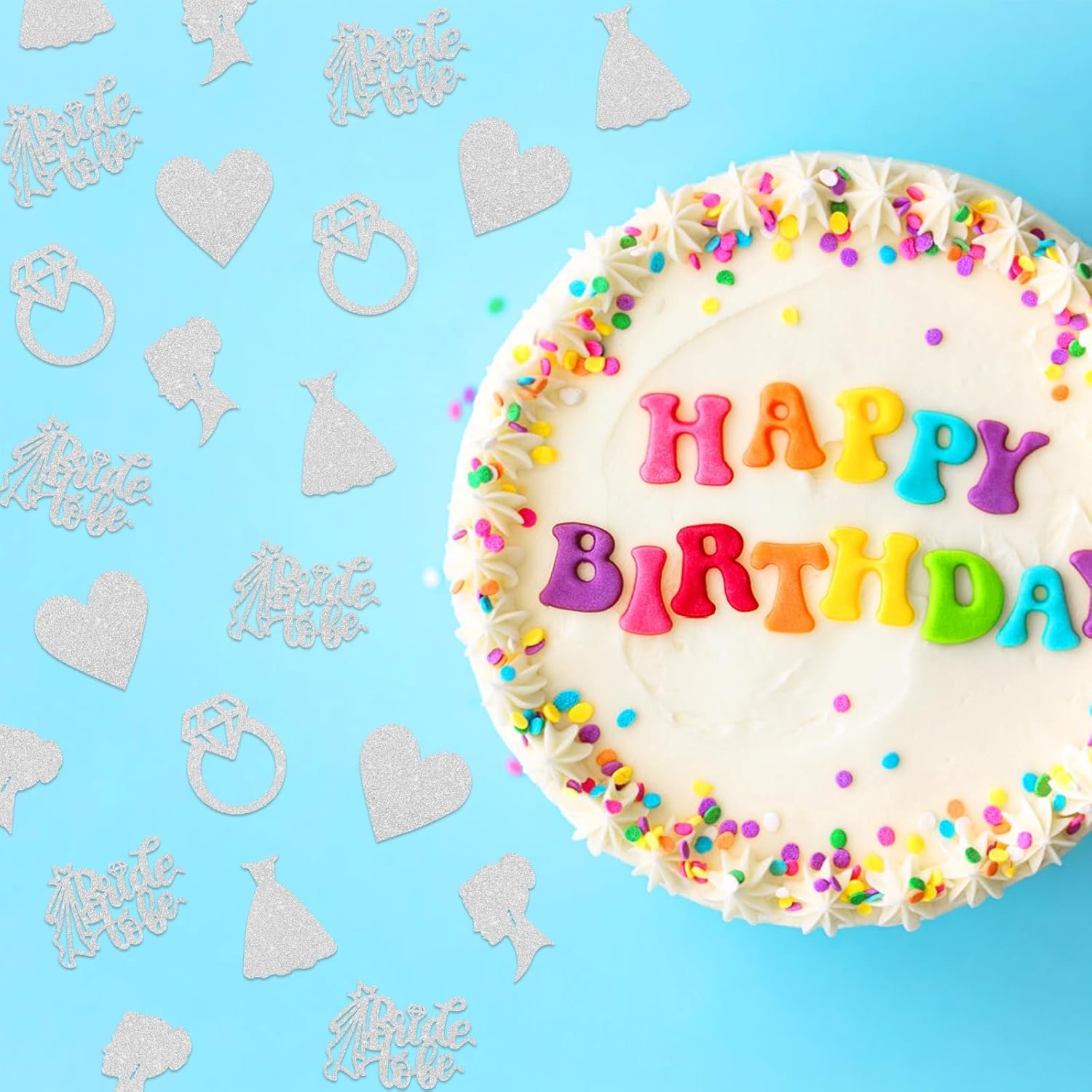 Wholesale 150 PCS Silver Glitter Bride to Be Confetti Diamond Ring Table Scatter Bridal Shower Engagement Wedding Party Decorations Supplier Wholesale 150 PCS Silver Glitter Bride to Be Confetti Diamond Ring Table Scatter Bridal Shower Engagement Wedding Party Decorations Supplier