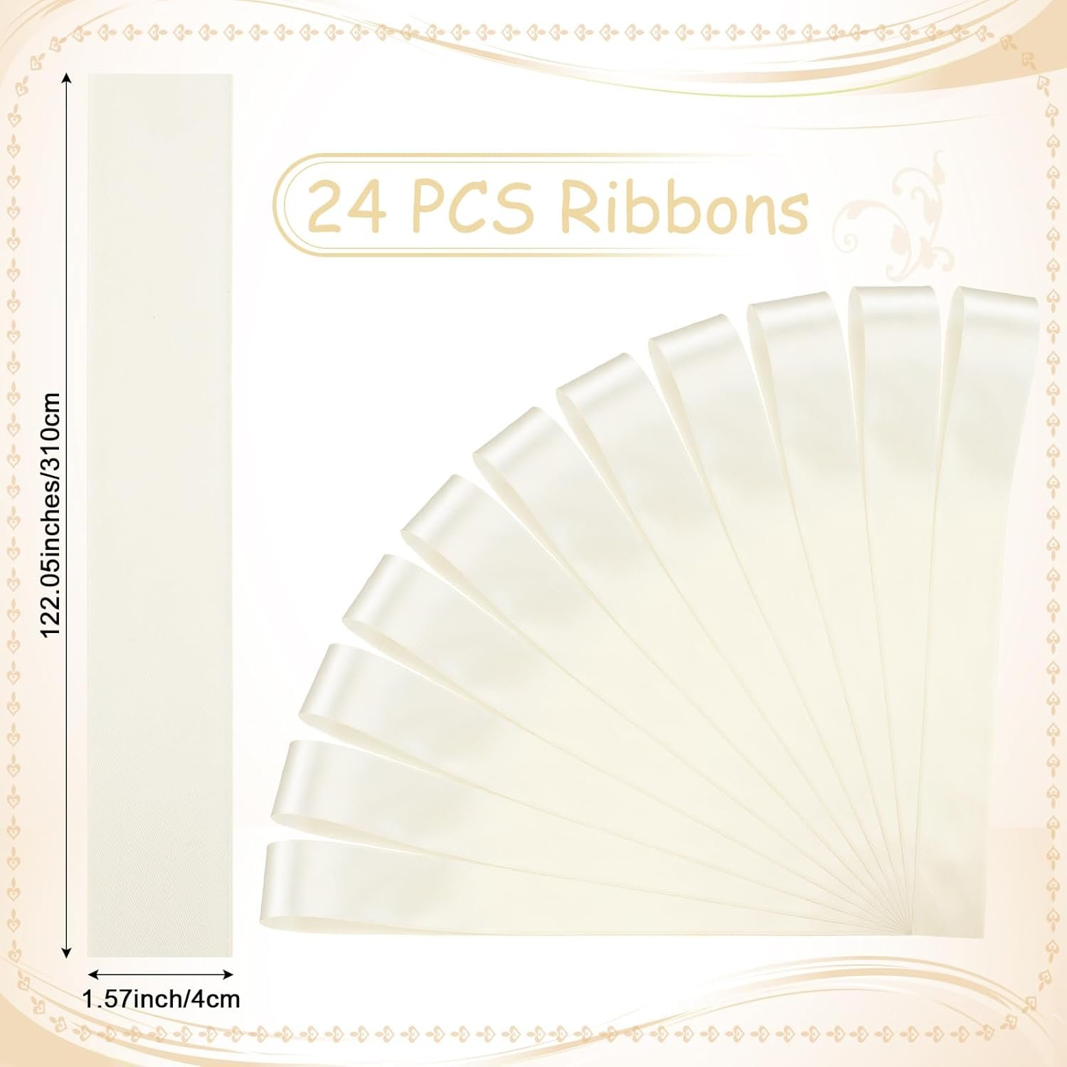 Wholesale 24 Pcs Ivory White Satin Wedding Bows Aisle Chair Decorations Pew Sashes Ribbons Supplier Wholesale 24 Pcs Ivory White Satin Wedding Bows Aisle Chair Decorations Pew Sashes Ribbons Supplier