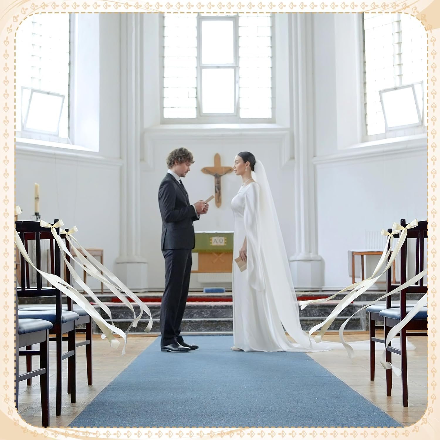 Wholesale 24 Pcs Ivory White Satin Wedding Bows Aisle Chair Decorations Pew Sashes Ribbons Supplier Wholesale 24 Pcs Ivory White Satin Wedding Bows Aisle Chair Decorations Pew Sashes Ribbons Supplier