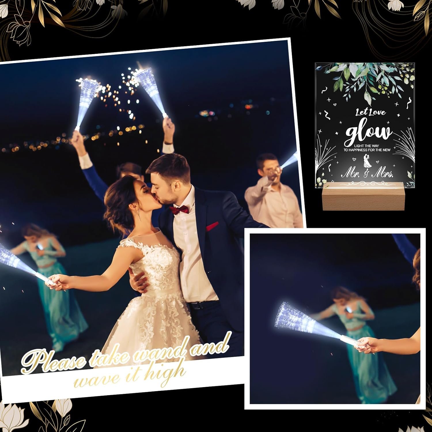 Wholesale 52 Pcs White Fiber Optic LED Glow Wands with Acrylic Wedding Table Sign Wooden Illuminated Base for Reception Bridal Shower Party Favors Decor Supplier Wholesale 52 Pcs White Fiber Optic LED Glow Wands with Acrylic Wedding Table Sign Wooden Illuminated Base for Reception Bridal Shower Party Favors Decor Supplier