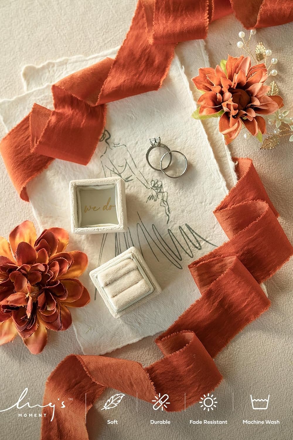 Wholesale 1.6 Yd Rust Satin Handmade Silk Fabric Ribbon for Gift Wrapping Wedding Floral Bouquets Party Decoration Baby Shower Holiday Decor Supplier Wholesale 1.6 Yd Rust Satin Handmade Silk Fabric Ribbon for Gift Wrapping Wedding Floral Bouquets Party Decoration Baby Shower Holiday Decor Supplier