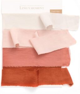 Ling's moment Rust Satin Ribbon,1.6Yd Handmade Silk Ribbon,Fabric Ribbon Use for Gift Wrapping Wedding Floral Bouquets Party Decoration,Ribbons for Baby Shower Holiday Decor