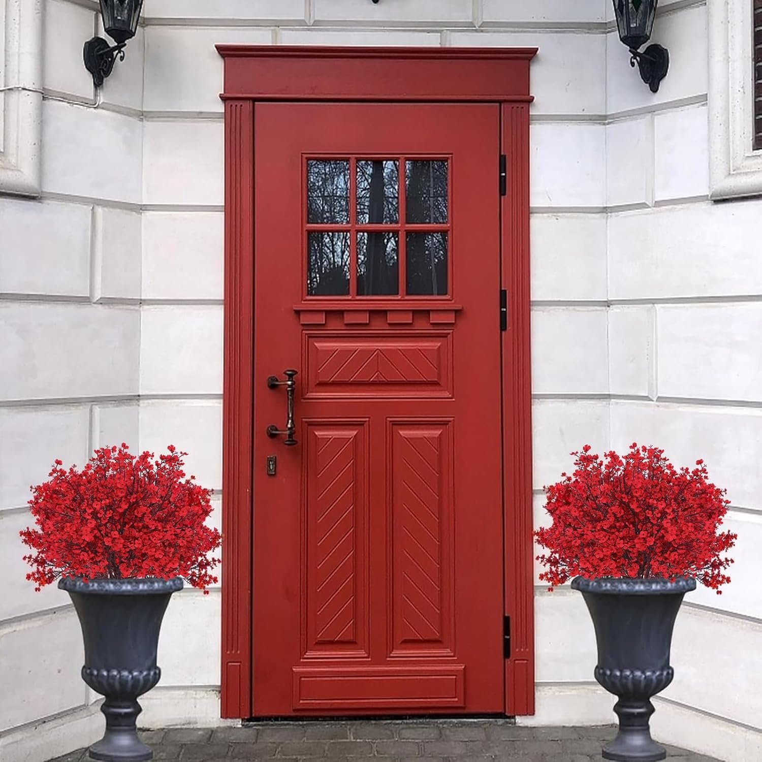 Wholesale Red Artificial Baby's Breath Flowers 5Pcs Real Touch Silk Faux Flowers Bulk for Spring Decor Floral Arrangements Supplier