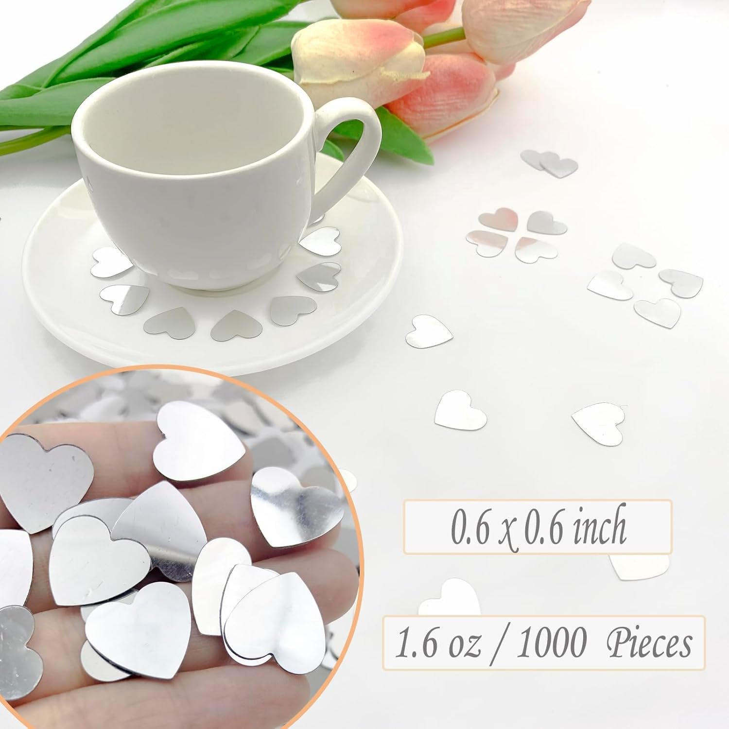 Wholesale Silver Heart Metallic Foil Confetti for Valentine's Day Wedding Birthday Baby Bridal Shower Festival Party Table Decorations Supplier Wholesale Silver Heart Metallic Foil Confetti for Valentine's Day Wedding Birthday Baby Bridal Shower Festival Party Table Decorations Supplier