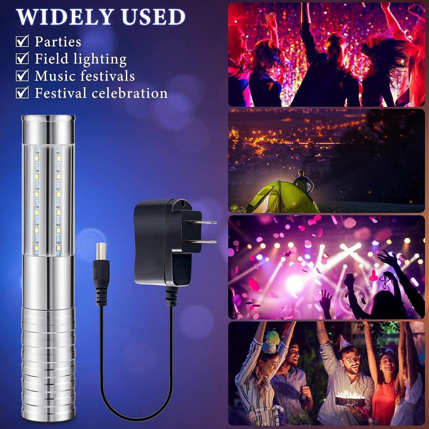 Wholesale 2 Pcs Reusable Rechargeable LED Bottle Service Strobe Lights Baton for Champagne Bars Clubs Birthdays Weddings Parties Silver White Light Supplier Wholesale 2 Pcs Reusable Rechargeable LED Bottle Service Strobe Lights Baton for Champagne Bars Clubs Birthdays Weddings Parties Silver White Light Supplier