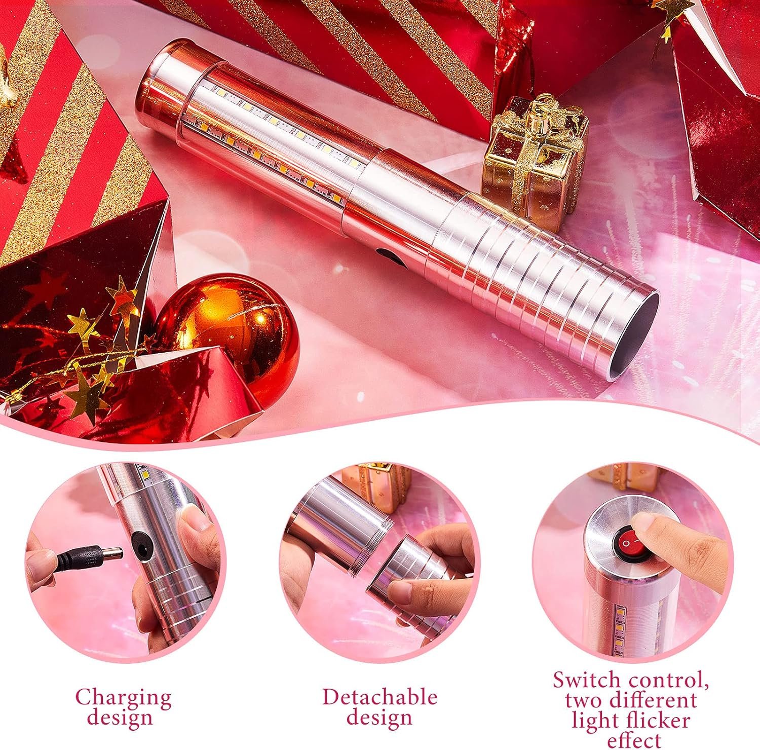 Wholesale 2 Pcs Reusable Rechargeable LED Bottle Service Strobe Lights Baton for Champagne Bars Clubs Birthdays Weddings Parties Silver White Light Supplier Wholesale 2 Pcs Reusable Rechargeable LED Bottle Service Strobe Lights Baton for Champagne Bars Clubs Birthdays Weddings Parties Silver White Light Supplier