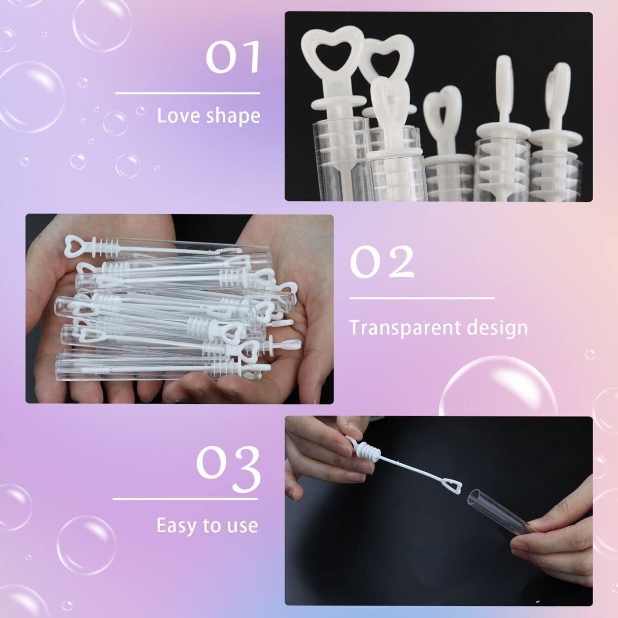 Wholesale 50 PCS White Heart Bubble Wand Stick Tube Without Bubble Liquid Wedding Party Favors for Anniversaries Valentines Day Festivals Supplier Wholesale 50 PCS White Heart Bubble Wand Stick Tube Without Bubble Liquid Wedding Party Favors for Anniversaries Valentines Day Festivals Supplier