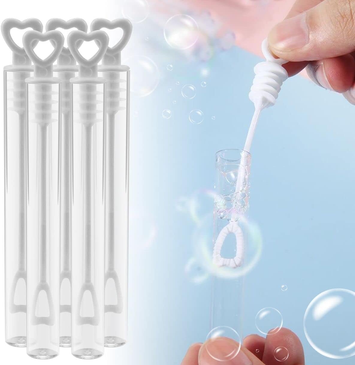 Wholesale 50 PCS White Heart Bubble Wand Stick Tube Without Bubble Liquid Wedding Party Favors for Anniversaries Valentines Day Festivals Supplier Wholesale 50 PCS White Heart Bubble Wand Stick Tube Without Bubble Liquid Wedding Party Favors for Anniversaries Valentines Day Festivals Supplier