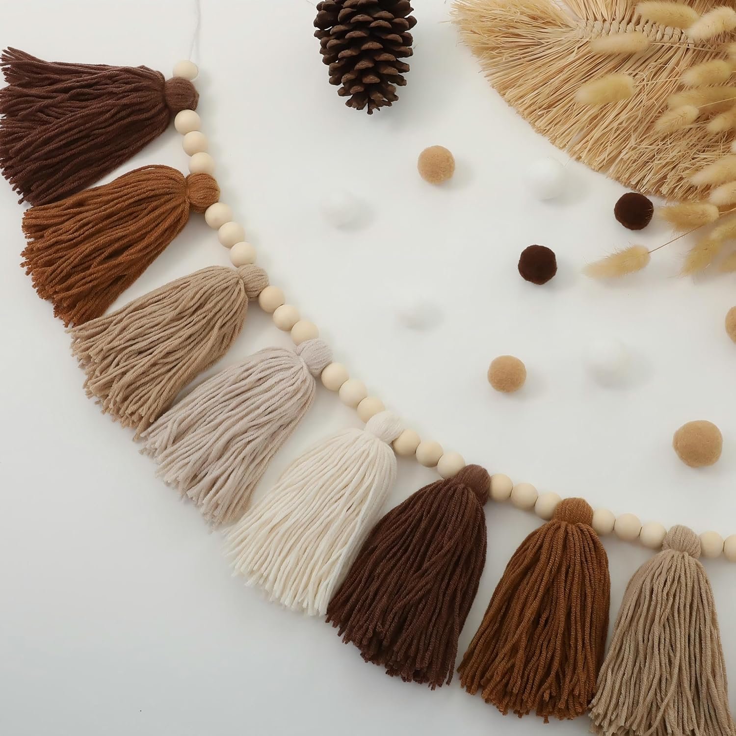 Wholesale Boho Tassel Garland Terracotta Rainbow Western Banner Wall Hanging for Dorm Room Classroom Nursery Kids Bedroom Decor Supplier