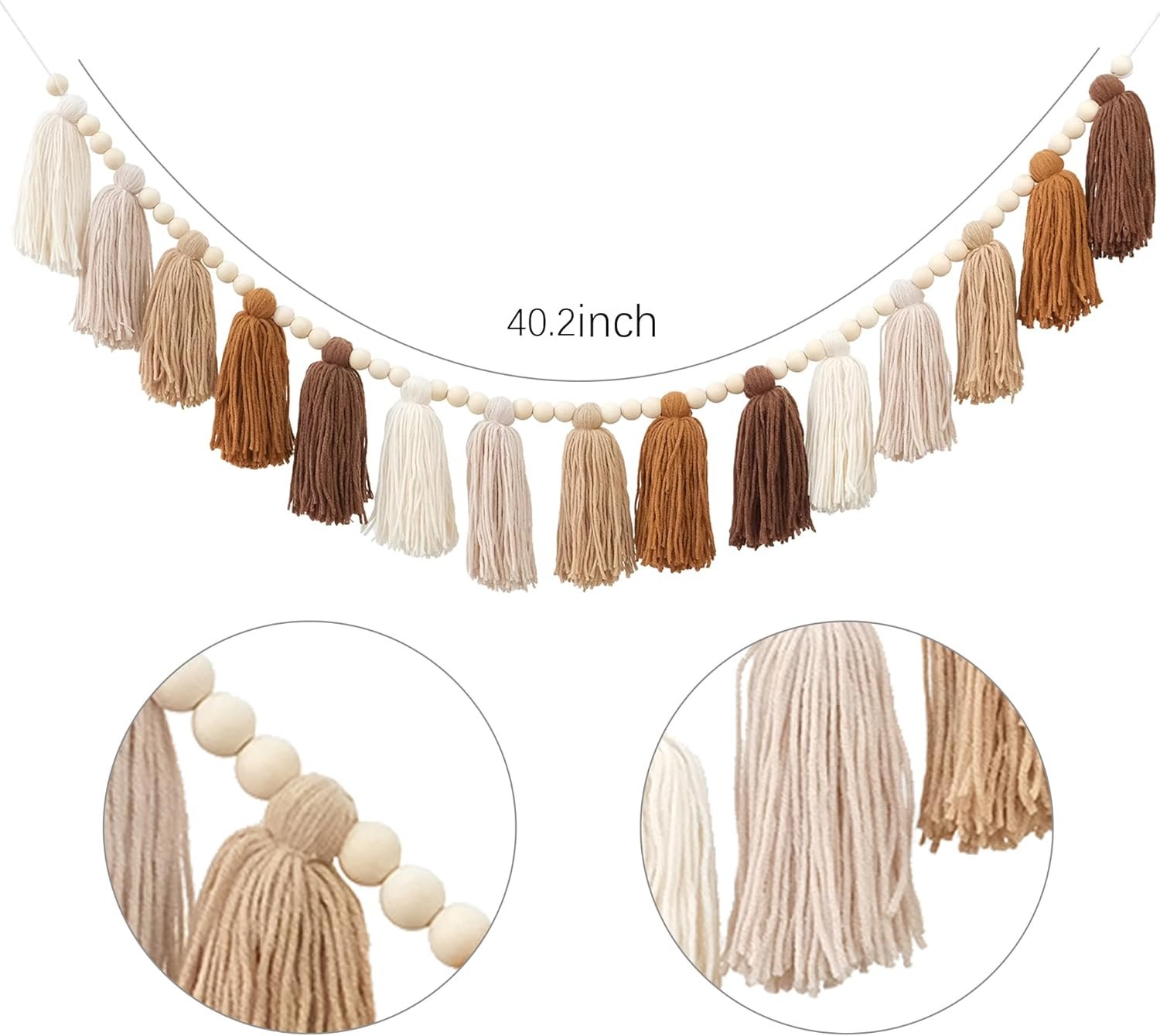 Wholesale Boho Tassel Garland Terracotta Rainbow Western Banner Wall Hanging for Dorm Room Classroom Nursery Kids Bedroom Decor Supplier