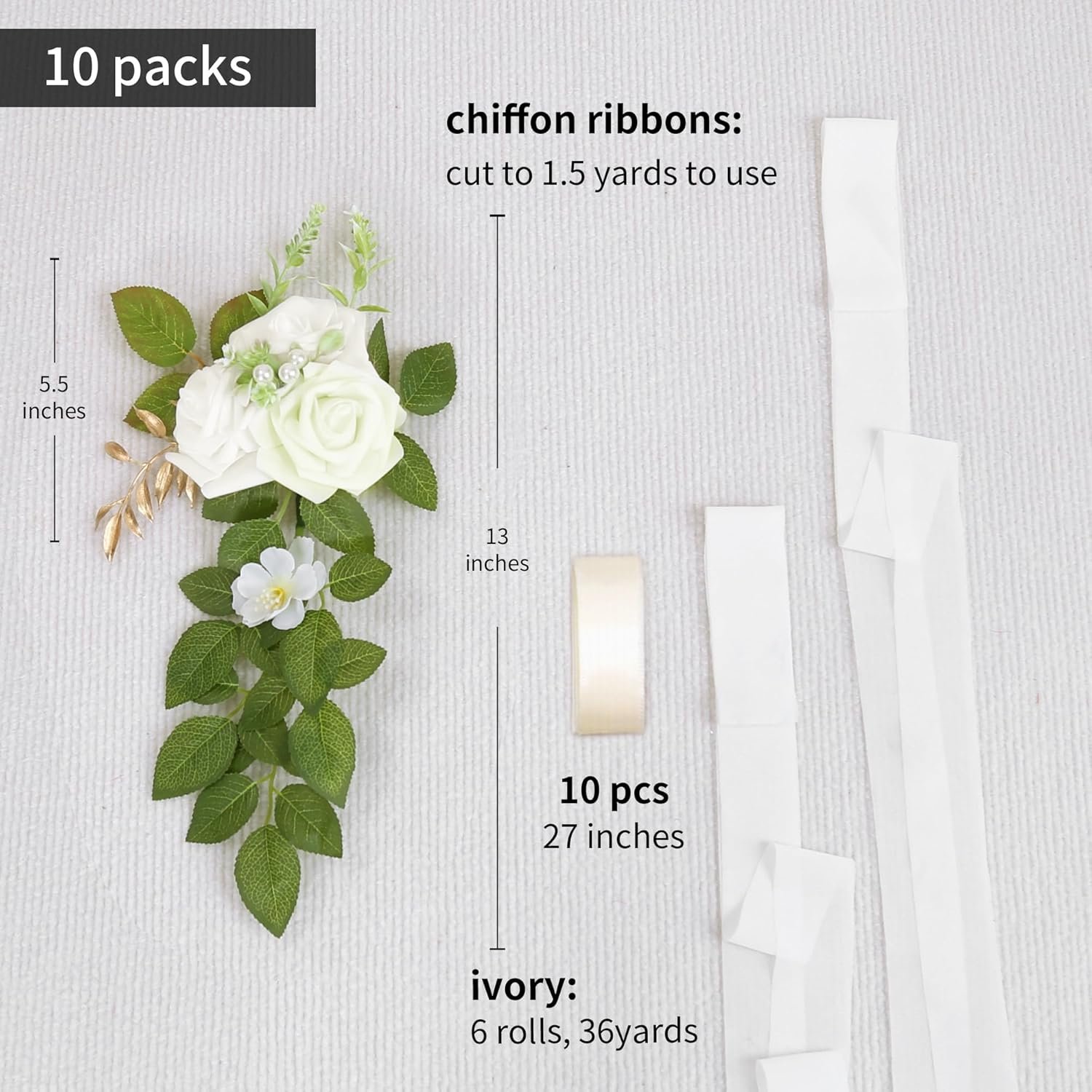 Wholesale 10 White Wedding Aisle Flowers Chair Decorations Church Pew Decor Supplier