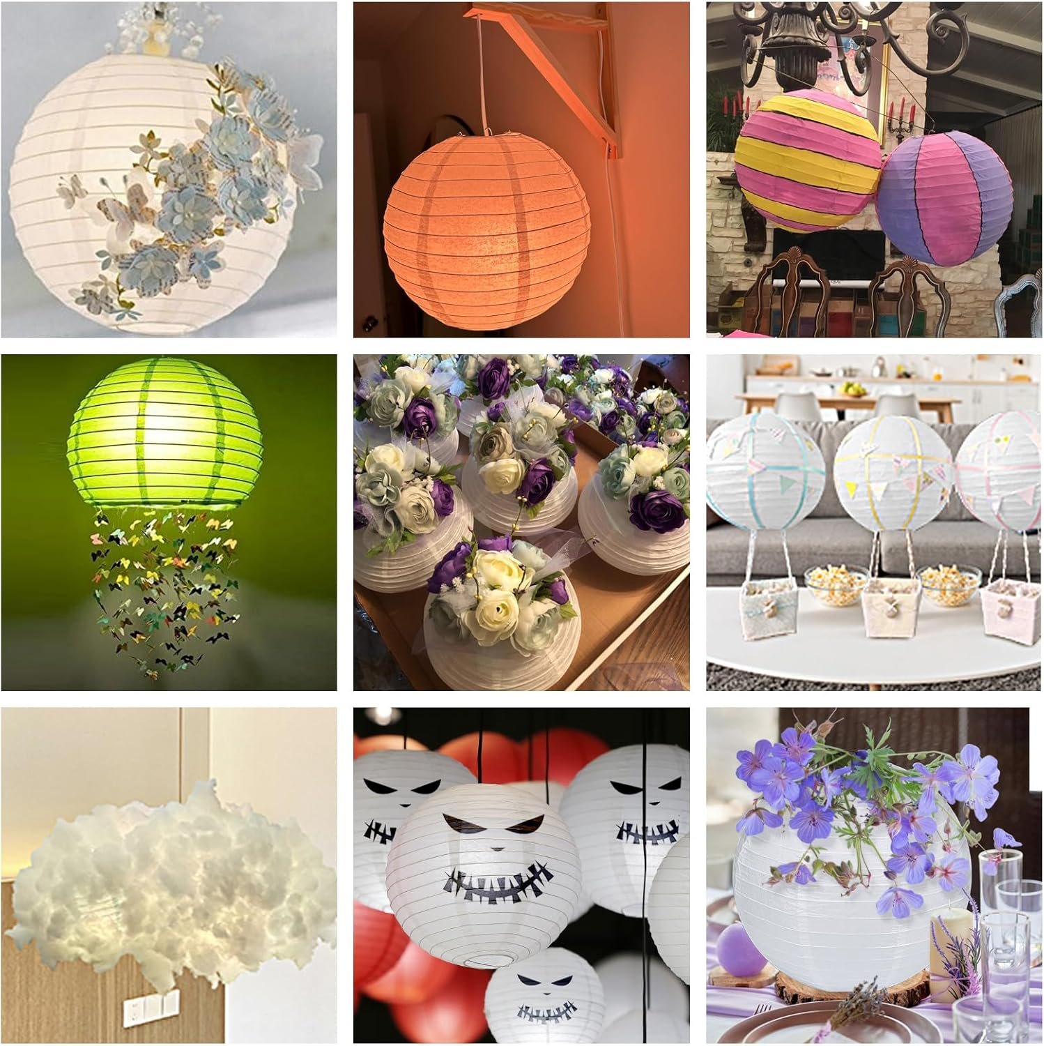 Wholesale 12 Inch White Round Paper Lanterns 10 Pack Supplier