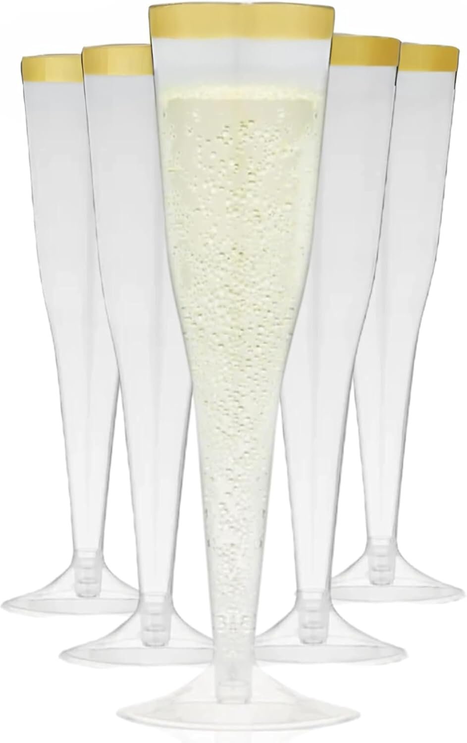Wholesale 100 Pack 4.5 Oz Plastic Champagne Flutes Gold Rim Disposable Clear Toasting Glasses for Wedding Party Birthday Bridal Shower Bulk Recyclable Supplier Wholesale 100 Pack 4.5 Oz Plastic Champagne Flutes Gold Rim Disposable Clear Toasting Glasses for Wedding Party Birthday Bridal Shower Bulk Recyclable Supplier