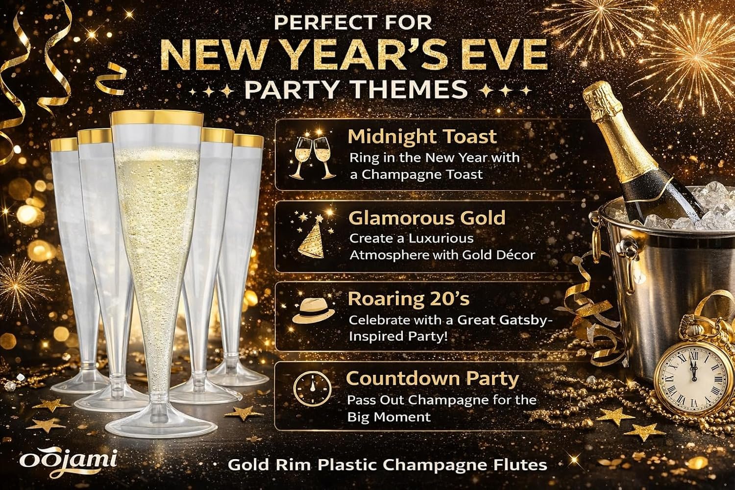 Wholesale 100 Pack 4.5 Oz Plastic Champagne Flutes Gold Rim Disposable Clear Toasting Glasses for Wedding Party Birthday Bridal Shower Bulk Recyclable Supplier Wholesale 100 Pack 4.5 Oz Plastic Champagne Flutes Gold Rim Disposable Clear Toasting Glasses for Wedding Party Birthday Bridal Shower Bulk Recyclable Supplier