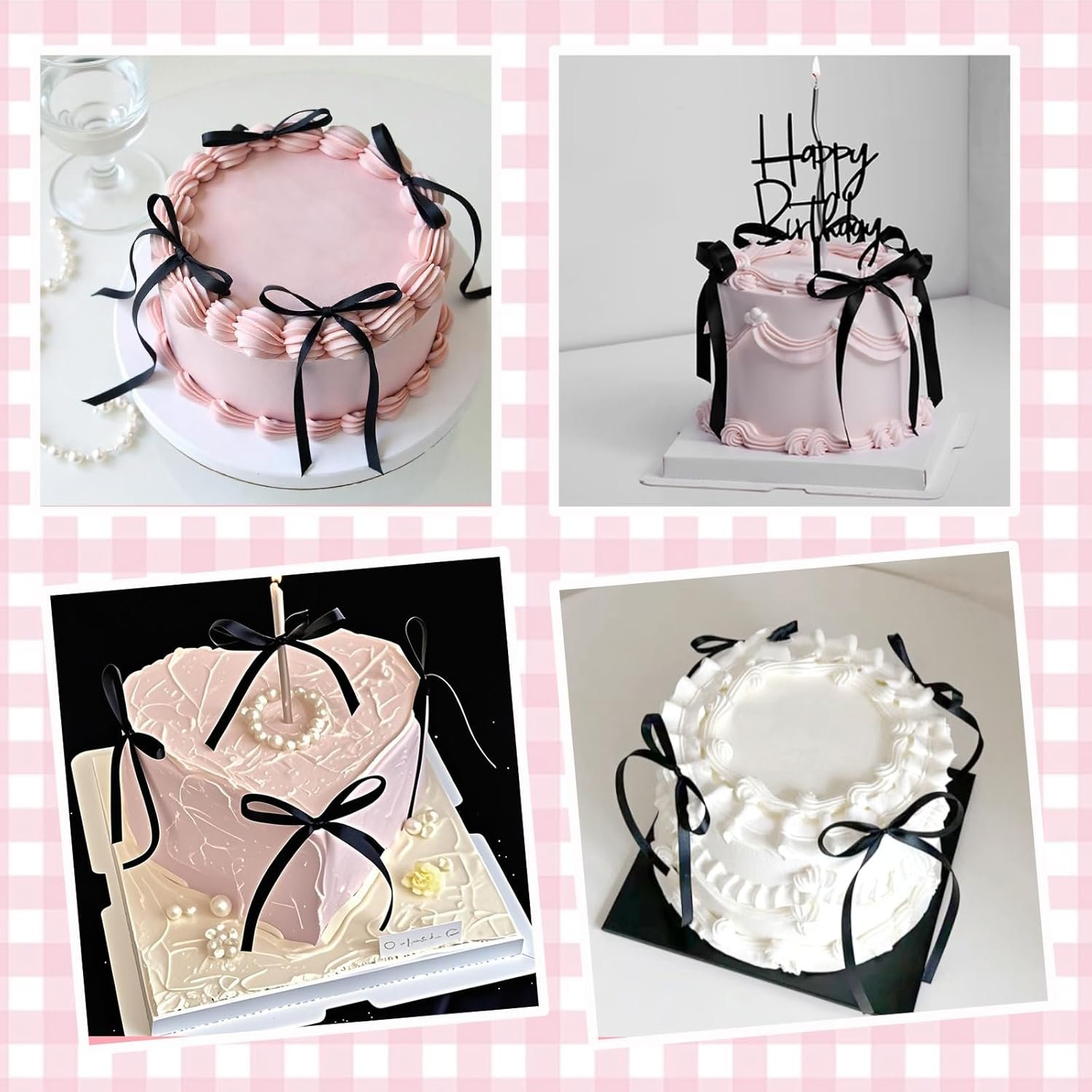 Wholesale 30 Pack Black Ribbon Bow Cake Toppers Coquette Theme Cupcake Decorations for Baby Shower Birthday Wedding Bachelorette Graduation Parties Supplier