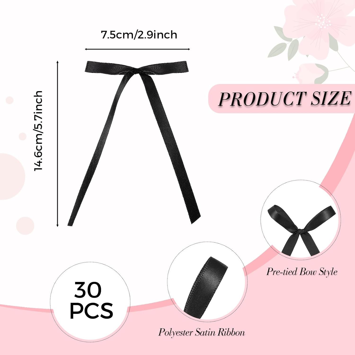 Wholesale 30 Pack Black Ribbon Bow Cake Toppers Coquette Theme Cupcake Decorations for Baby Shower Birthday Wedding Bachelorette Graduation Parties Supplier