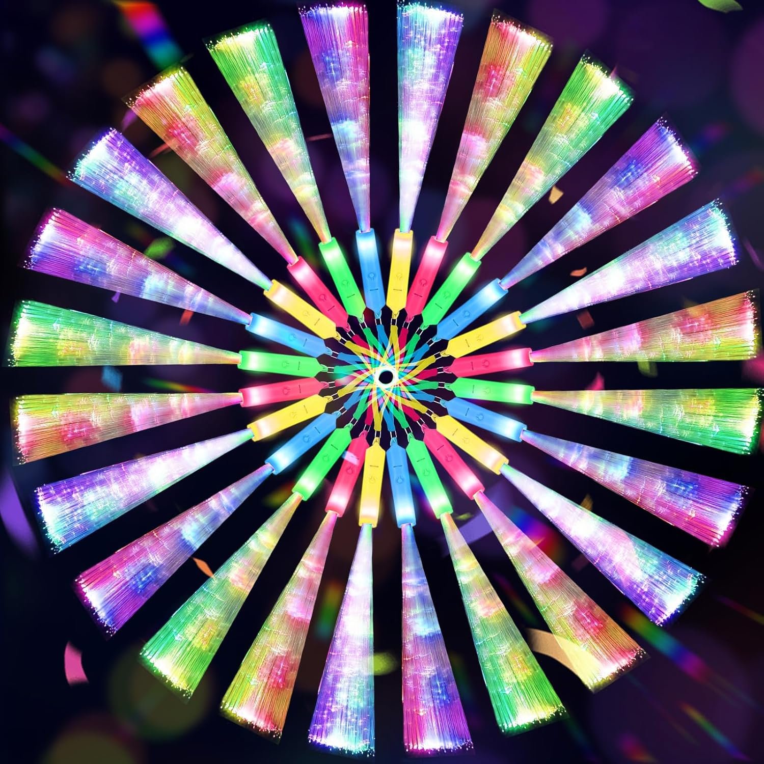 Wholesale 100 PCS Glow Fiber Optic LED Light Wands Sticks for Party Wedding Halloween New Year Supplier