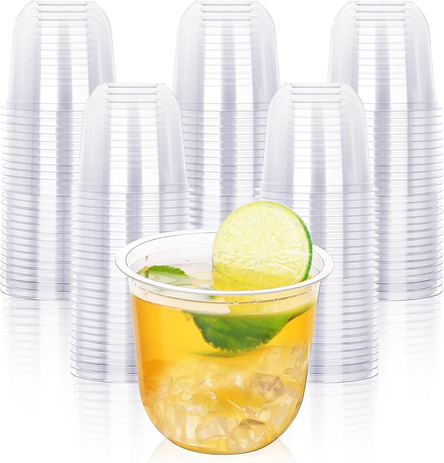 Wholesale 100 Pcs 12oz Disposable Stemless Crystal Plastic Wine Glasses Clear Classic Cups for Meetings Weddings Birthdays Cocktails Christmas Parties Supplier