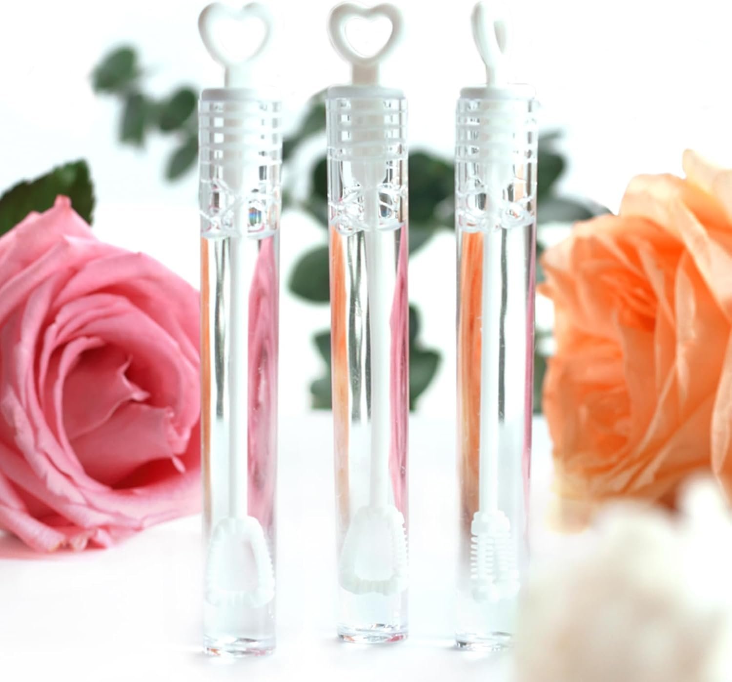 Wholesale 105 Pcs Mini White Heart Bubble Wands Party Favors for Weddings Anniversaries Valentine's Day Celebrations Engagements Supplier