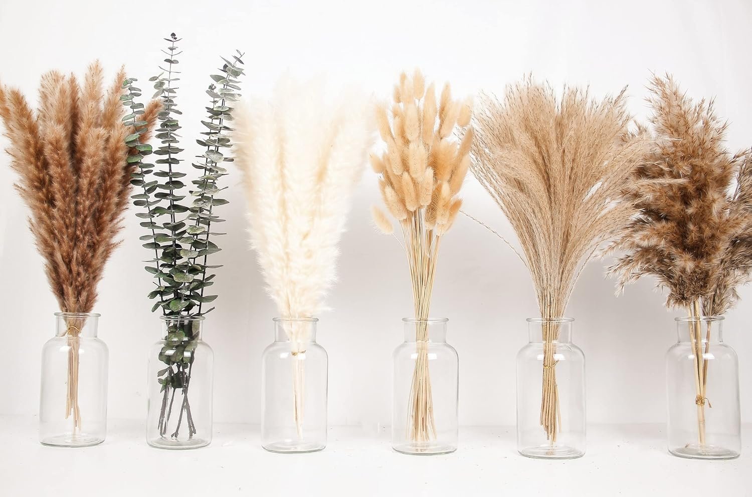 Wholesale 110 PCS Naturally Dried Boho Pampas Grass Bunny Tails Flowers Eucalyptus Wedding Boho Party Table Decor Supplier Wholesale 110 PCS Naturally Dried Boho Pampas Grass Bunny Tails Flowers Eucalyptus Wedding Boho Party Table Decor Supplier
