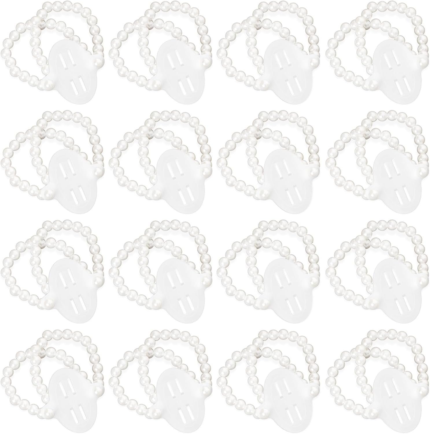 Wholesale 16 Pieces Elastic Stretch Pearl Adjustable Wrist Corsage Bracelets for Wedding Bridal Shower Graduation Party Flowers Supplier