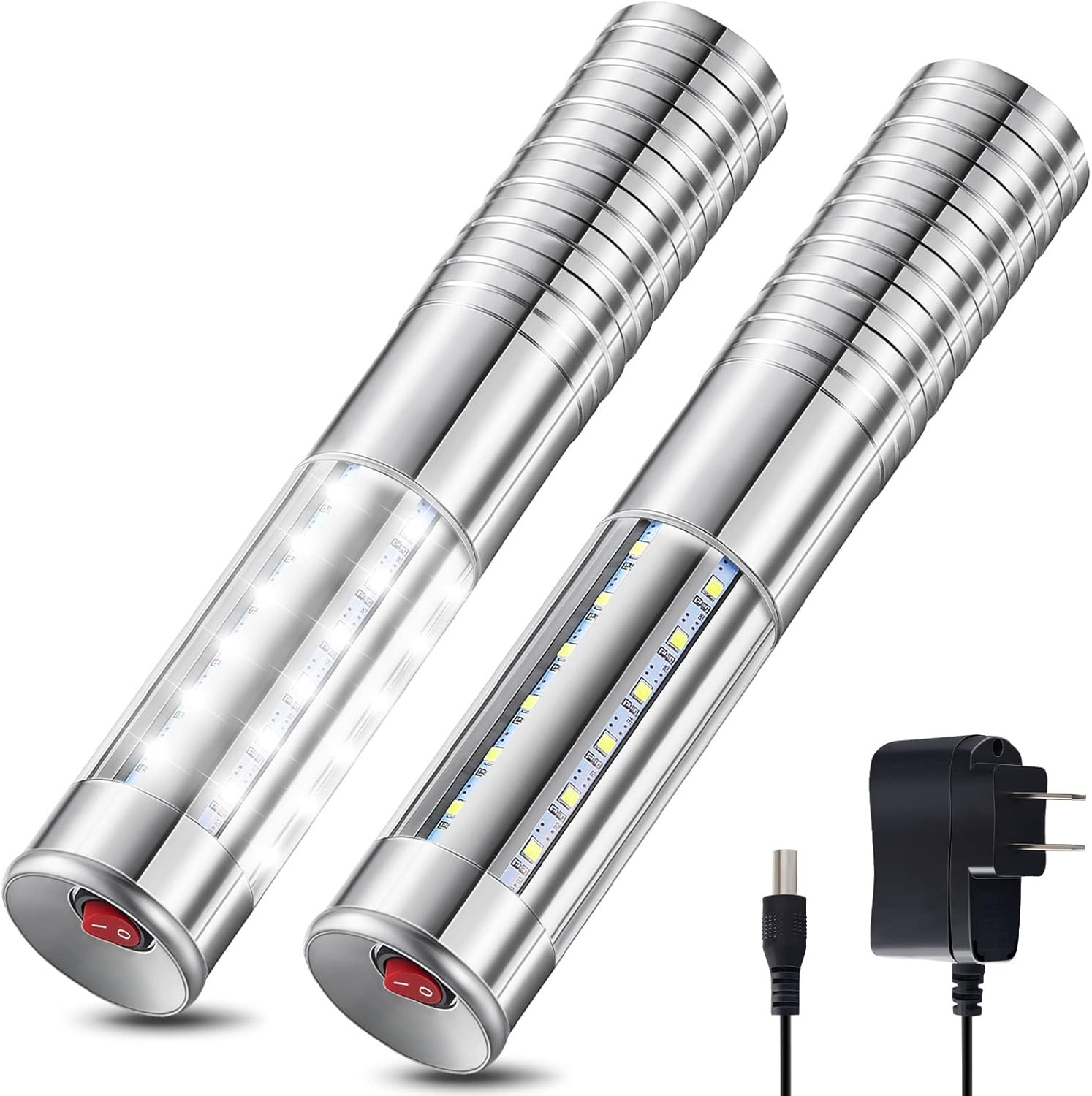 Wholesale 2 Pcs Reusable Rechargeable LED Bottle Service Strobe Lights Baton for Champagne Bars Clubs Birthdays Weddings Parties Silver White Light Supplier Wholesale 2 Pcs Reusable Rechargeable LED Bottle Service Strobe Lights Baton for Champagne Bars Clubs Birthdays Weddings Parties Silver White Light Supplier
