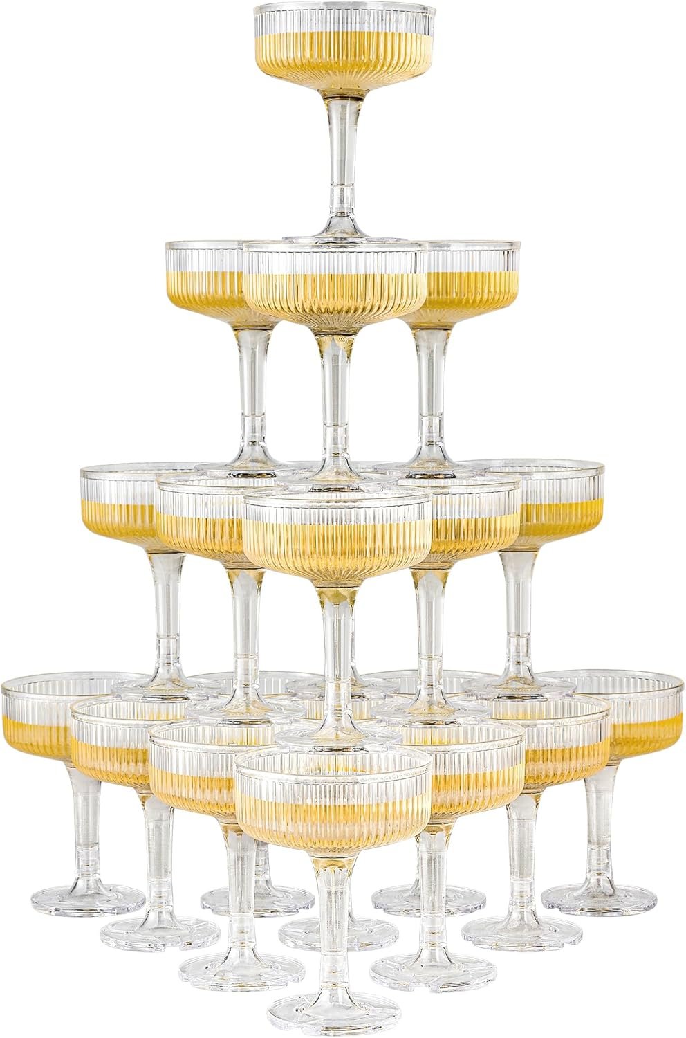 Wholesale 20 Pack 7oz Unbreakable Clear Plastic Champagne Coupe Tower Acrylic Cocktail Martini Glasses for Wedding Birthday Party Bar Supplier Wholesale 20 Pack 7oz Unbreakable Clear Plastic Champagne Coupe Tower Acrylic Cocktail Martini Glasses for Wedding Birthday Party Bar Supplier