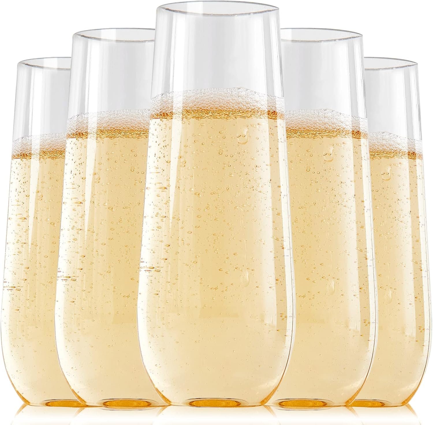 Wholesale 24 Pack 9 Oz Clear Stemless Plastic Champagne Flutes Heavy Duty Shatterproof Disposable Toasting Glasses Supplier Wholesale 24 Pack 9 Oz Clear Stemless Plastic Champagne Flutes Heavy Duty Shatterproof Disposable Toasting Glasses Supplier