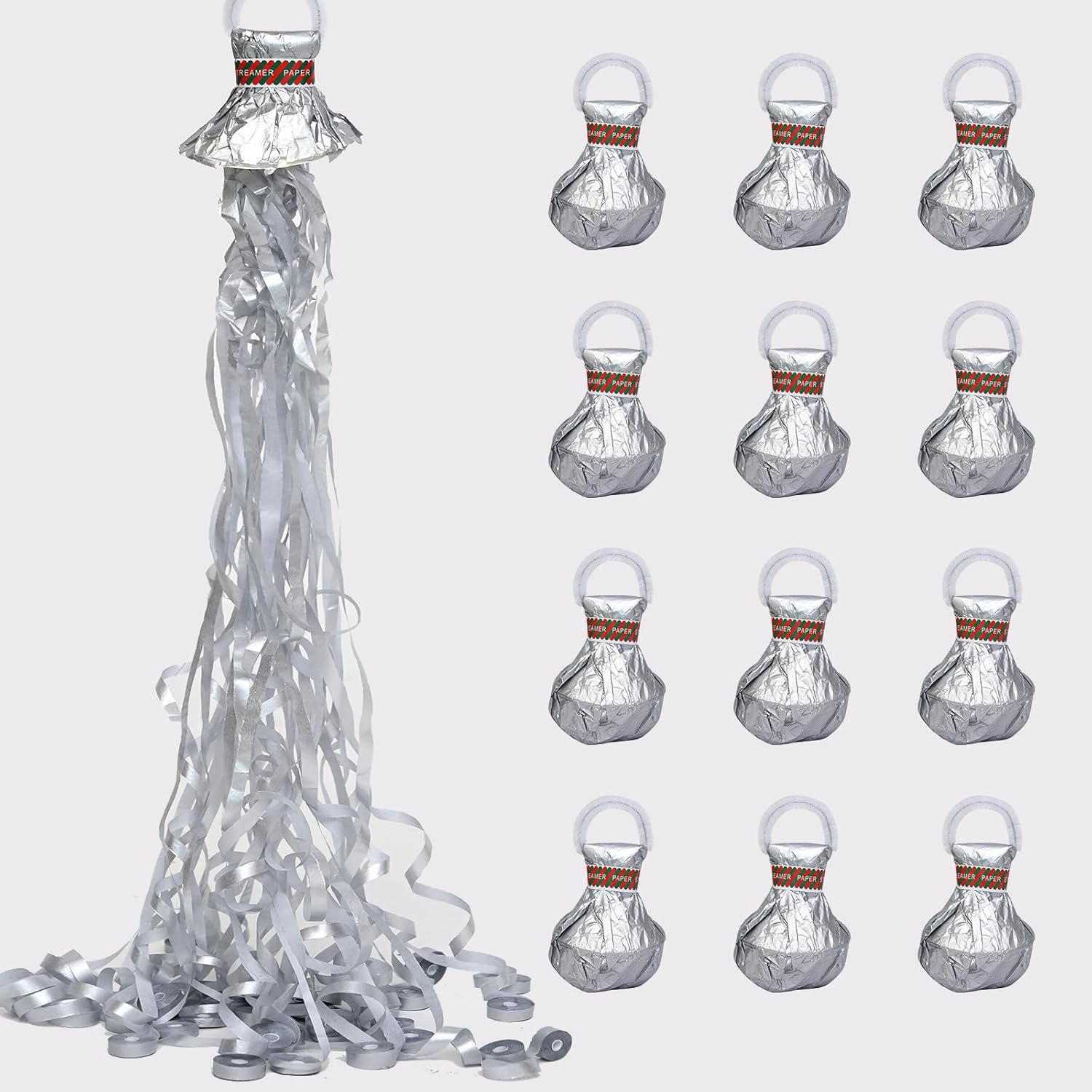 Wholesale 24-Pack Silver Hand Thrown Streamer Poppers Confetti No Mess Party Poppers for Weddings Birthdays Events Quiet Easy Cleanup Supplier Wholesale 24-Pack Silver Hand Thrown Streamer Poppers Confetti No Mess Party Poppers for Weddings Birthdays Events Quiet Easy Cleanup Supplier