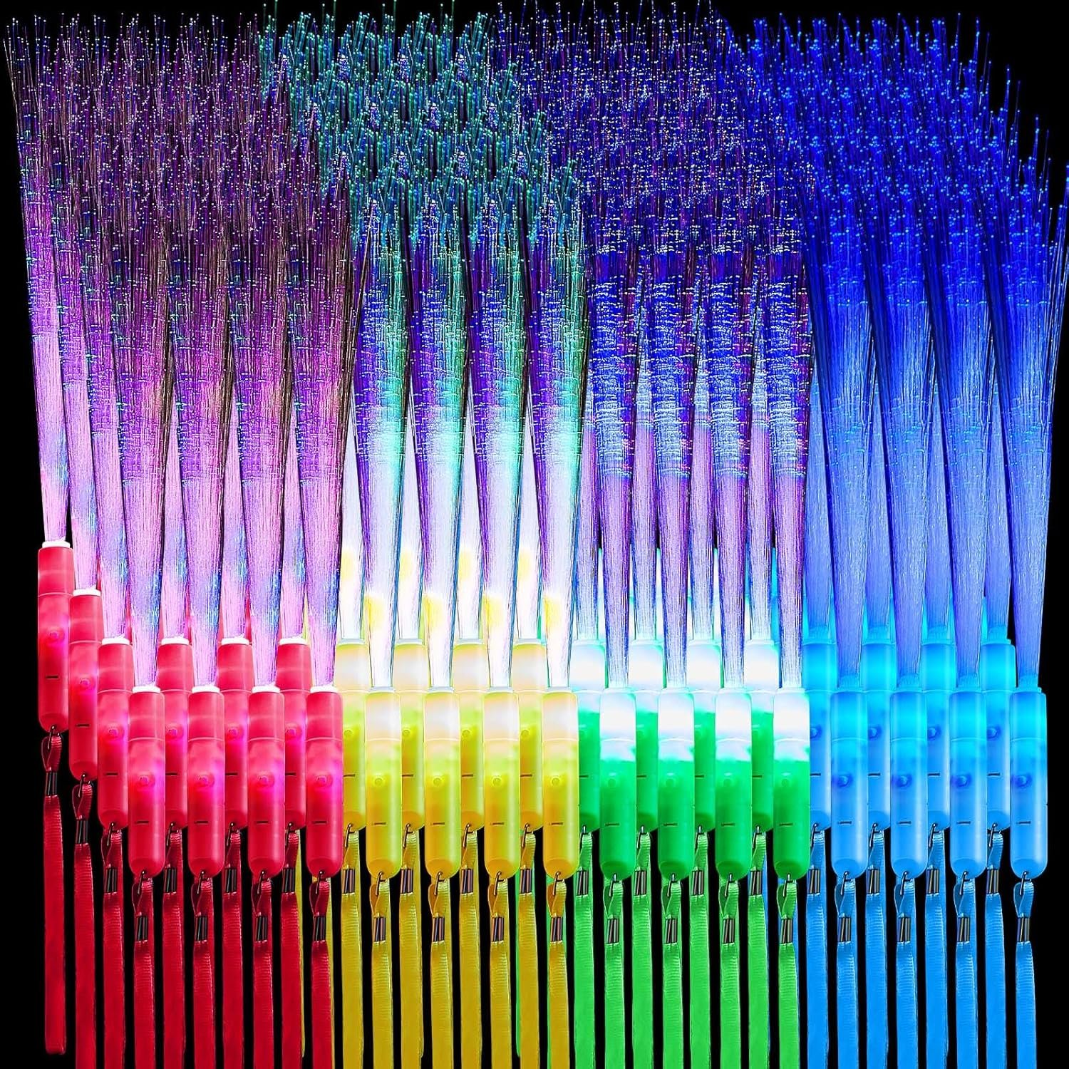 Wholesale 300 Pcs Fiber Optic Wands Bulk Glow Sticks LED Colorful Flashing Light Up Party Supplies for Wedding Favors Bright Colors Supplier Wholesale 300 Pcs Fiber Optic Wands Bulk Glow Sticks LED Colorful Flashing Light Up Party Supplies for Wedding Favors Bright Colors Supplier