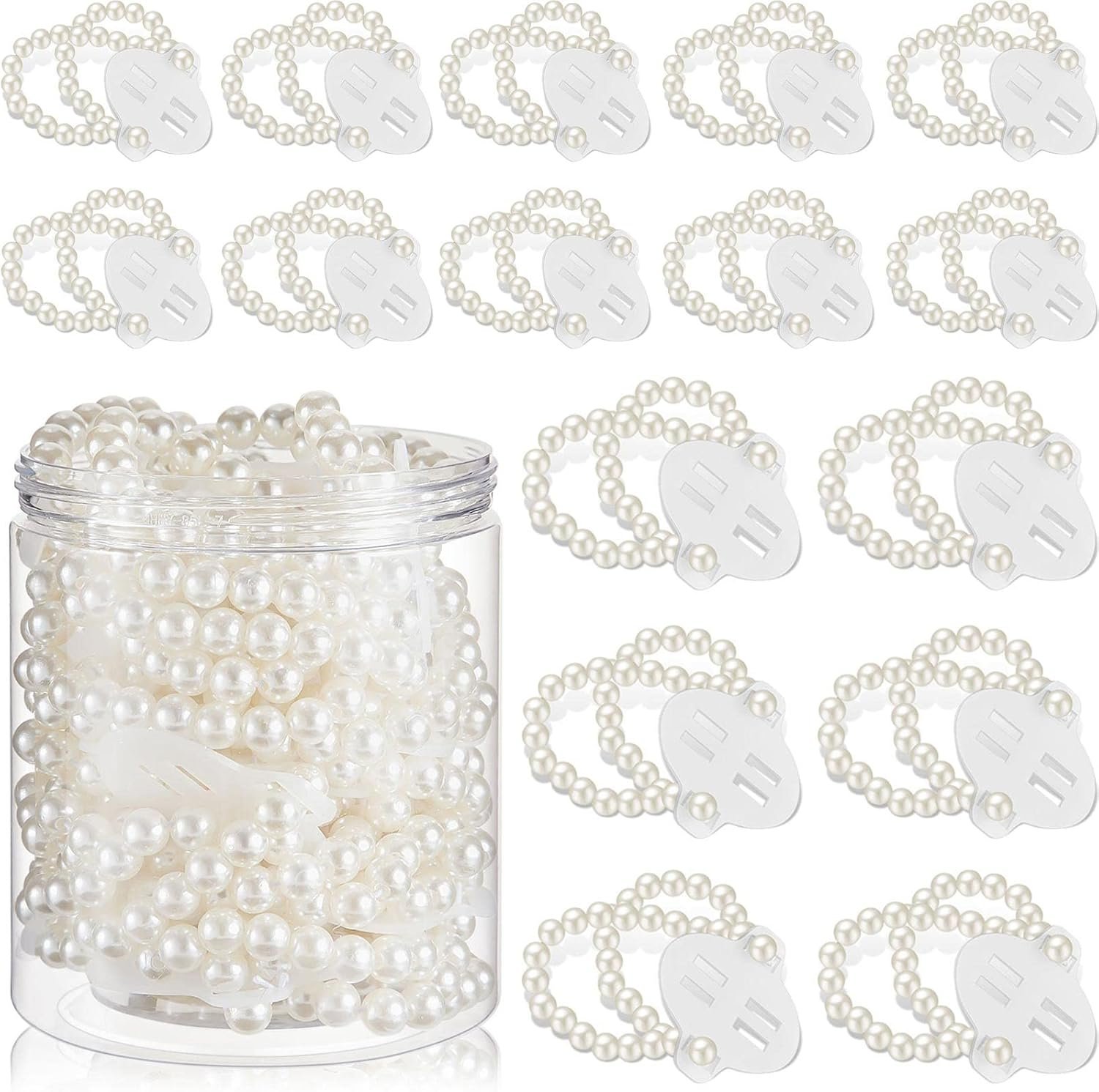 Wholesale 32 Pcs White Elastic Pearl Wrist Corsage Bracelets for Prom Wedding Bridal Shower Parties Supplier Wholesale 32 Pcs White Elastic Pearl Wrist Corsage Bracelets for Prom Wedding Bridal Shower Parties Supplier