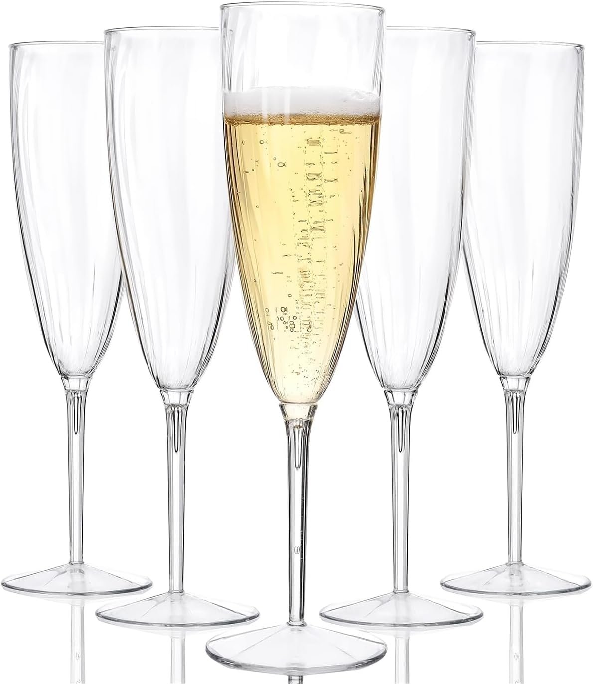 Wholesale 36 Pack 6 OZ Clear Plastic Disposable Champagne Flutes for Weddings Birthdays Parties Supplier