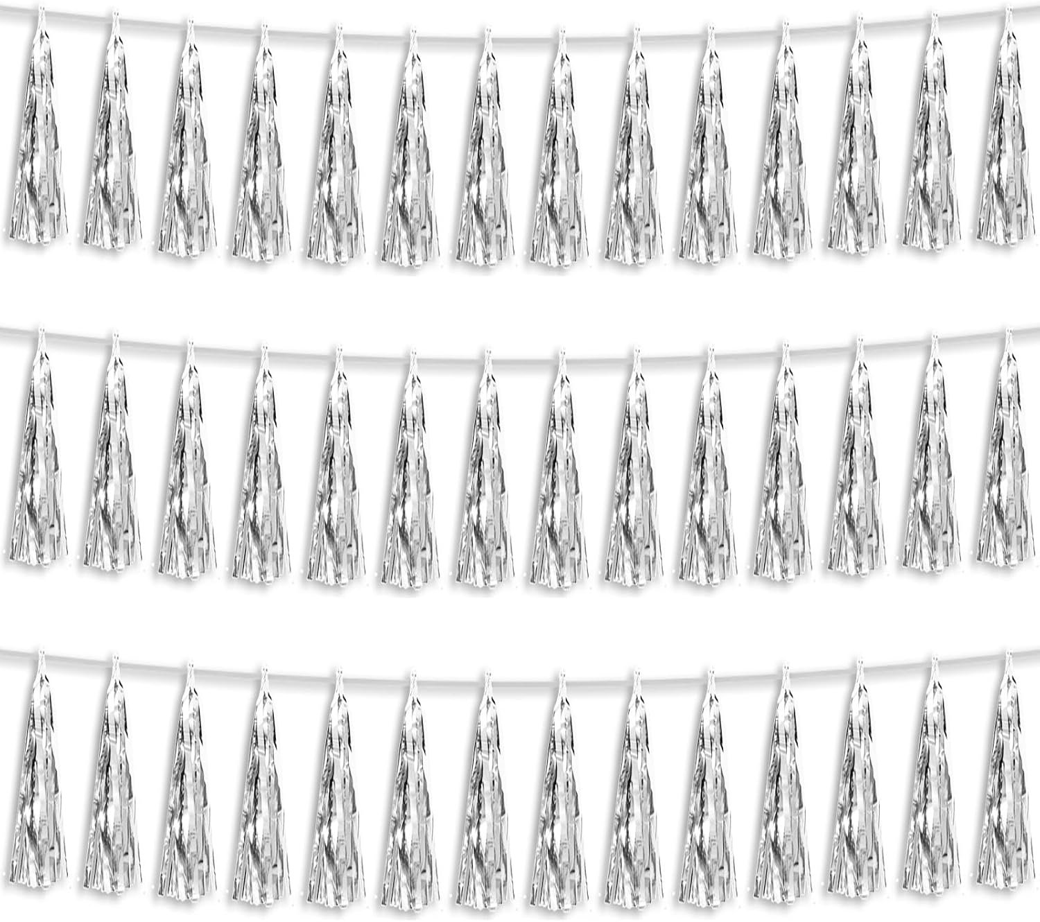Wholesale 3P Silver Foil Fringe Metallic Tassel Streamers Banner Garland for Parade Floats Bachelorette Wedding Birthday Halloween Christmas Bridal Baby Shower Party Decorations Supplier Wholesale 3P Silver Foil Fringe Metallic Tassel Streamers Banner Garland for Parade Floats Bachelorette Wedding Birthday Halloween Christmas Bridal Baby Shower Party Decorations Supplier