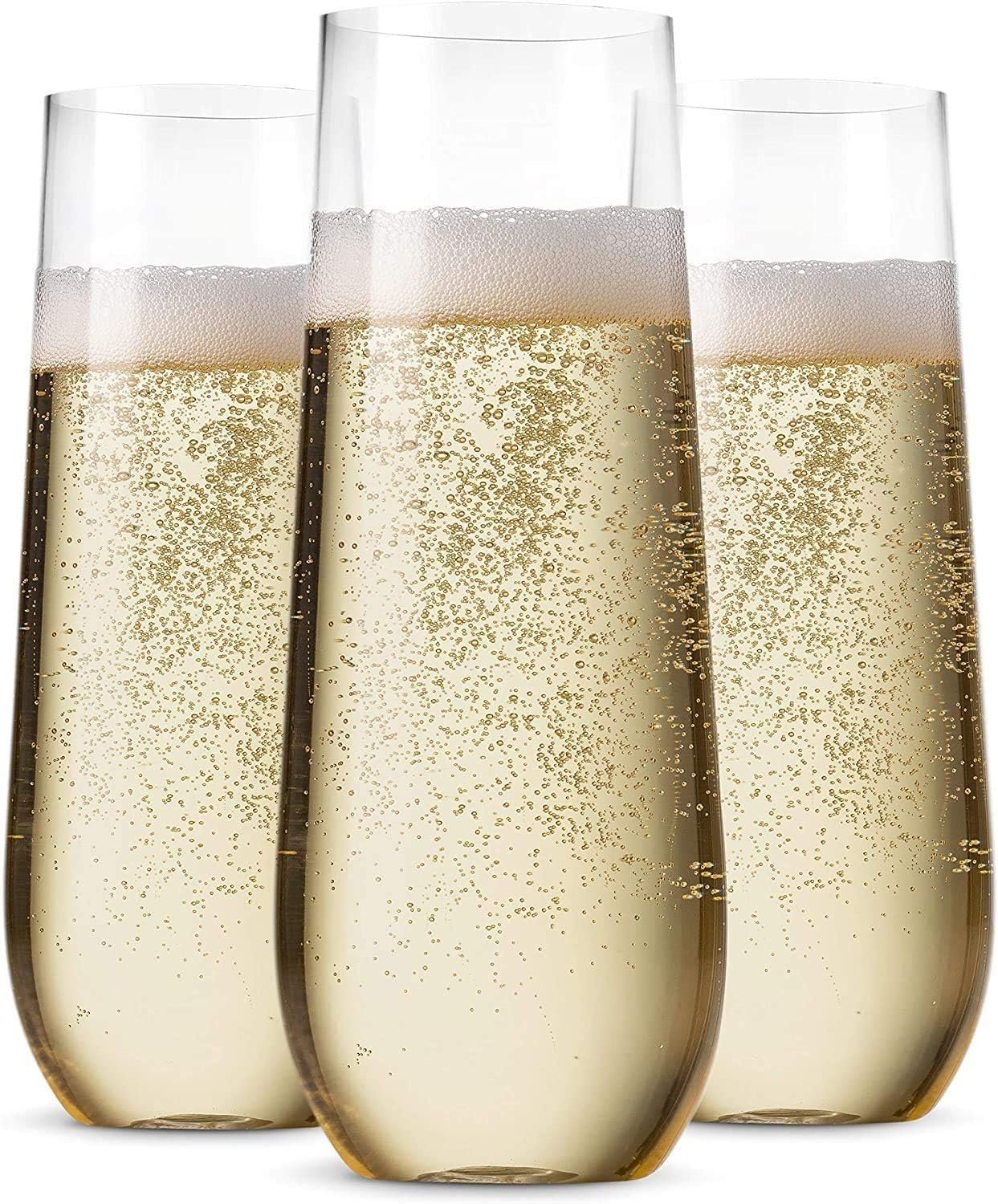 Wholesale 48 Pack 9 oz Disposable Stemless Clear Plastic Champagne Flutes Shatterproof Recyclable BPA-Free Toasting Glasses Supplier Wholesale 48 Pack 9 oz Disposable Stemless Clear Plastic Champagne Flutes Shatterproof Recyclable BPA-Free Toasting Glasses Supplier