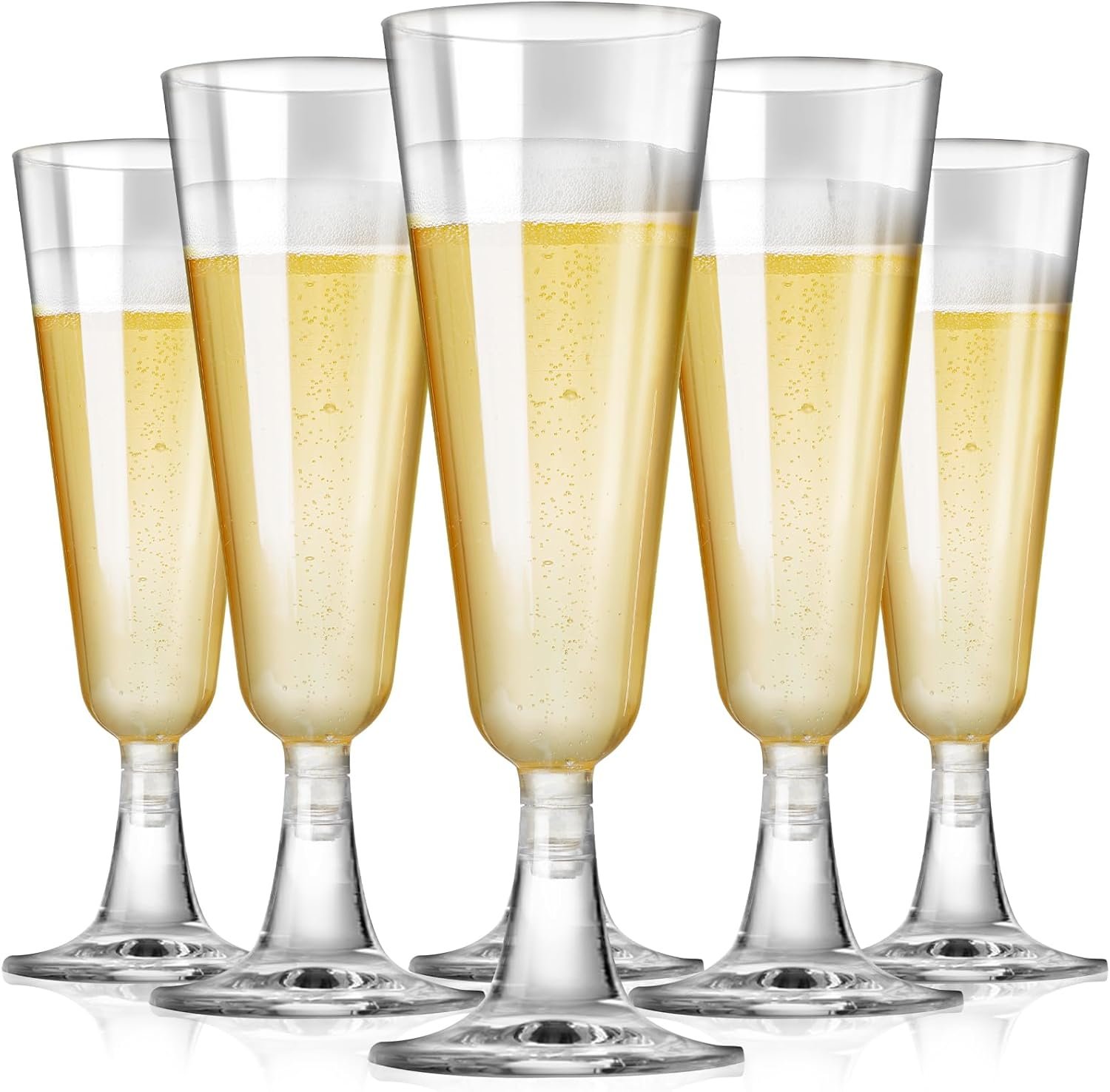 Wholesale 5 oz Disposable Clear Plastic Champagne Flutes 20 Pack Acrylic Mimosa Glasses for Wedding Toasting Graduation Birthday Party Bar Cocktail Supplies Supplier
