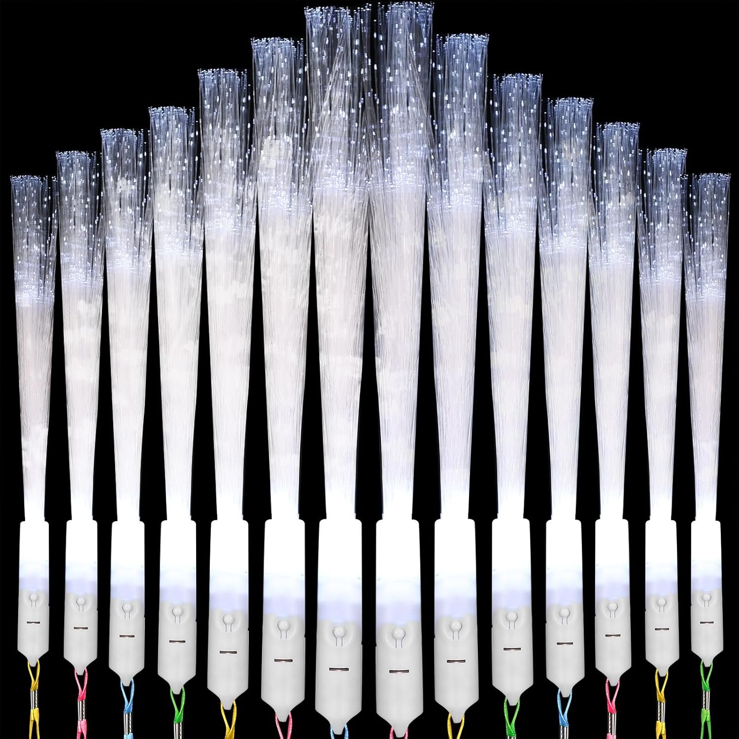 Wholesale 50 Pack LED Fiber Optic Glow Wands Sparklers Fireworks 3 Light Modes White for Wedding Send Off Bridal Shower Dance Floor Bar Party Props Supplier Wholesale 50 Pack LED Fiber Optic Glow Wands Sparklers Fireworks 3 Light Modes White for Wedding Send Off Bridal Shower Dance Floor Bar Party Props Supplier