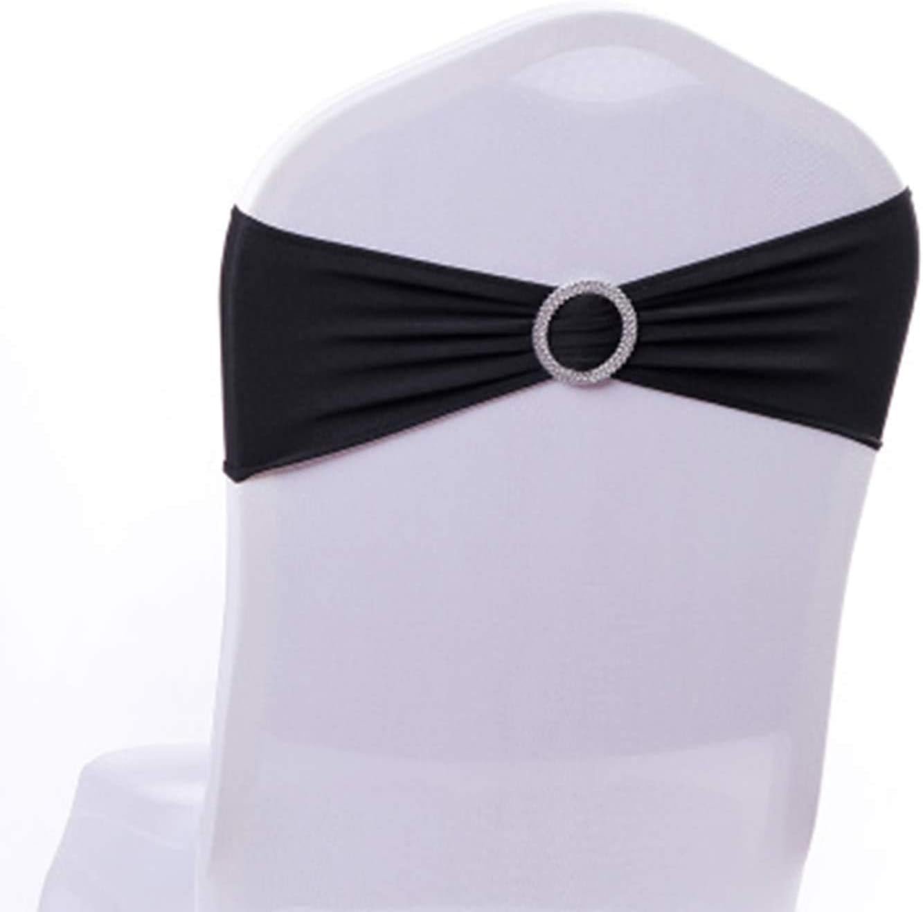 Wholesale 50 Pack Spandex Chair Sashes for Wedding Party Decoration Covers - Black Supplier Wholesale 50 Pack Spandex Chair Sashes for Wedding Party Decoration Covers - Black Supplier