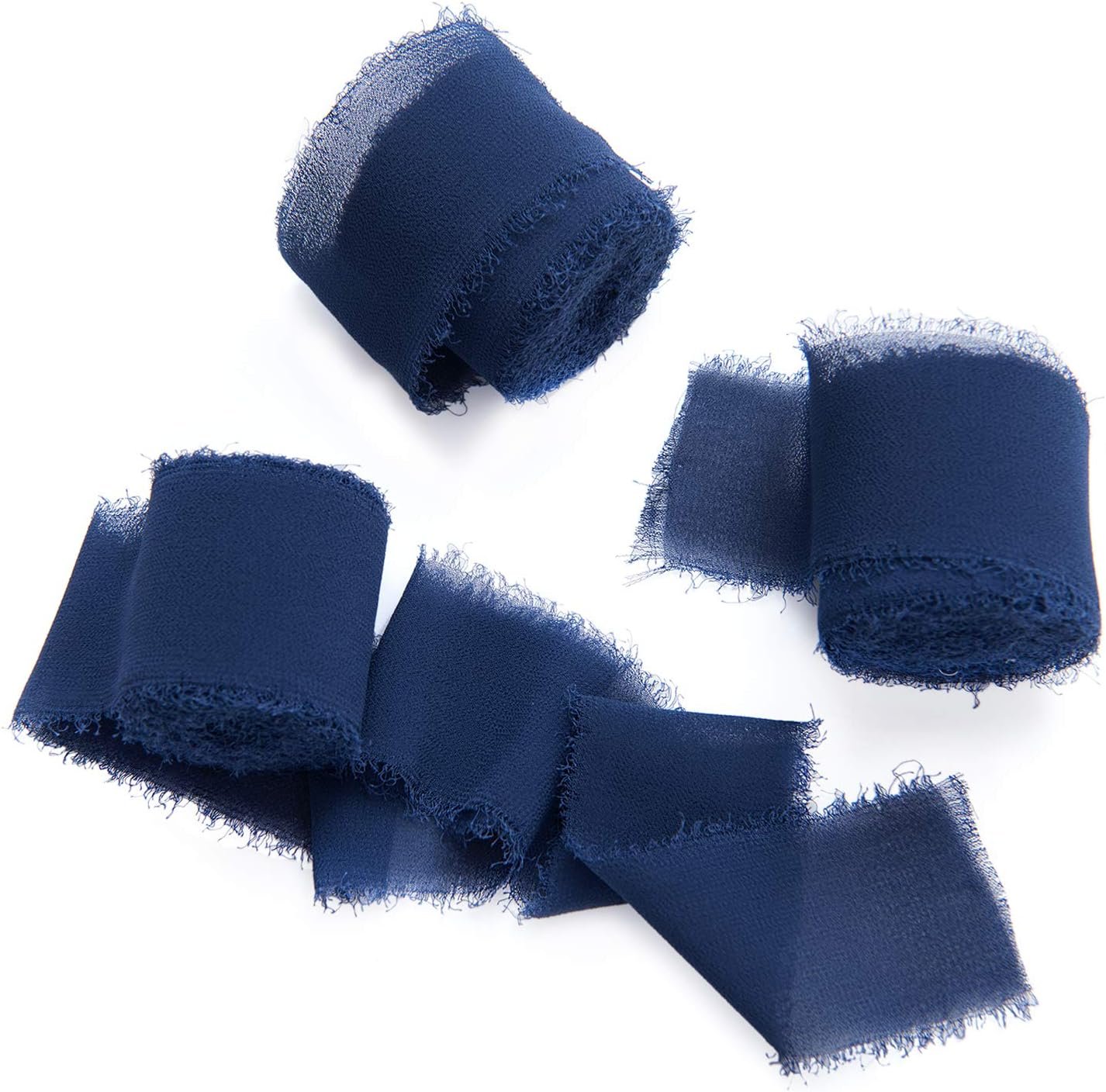 Wholesale 6.7 Yd Navy Blue Chiffon Silk Frayed Ribbon Rolls for Gift Wrapping Wedding Bouquets Party Baby Shower Holiday Decor Supplier Wholesale 6.7 Yd Navy Blue Chiffon Silk Frayed Ribbon Rolls for Gift Wrapping Wedding Bouquets Party Baby Shower Holiday Decor Supplier
