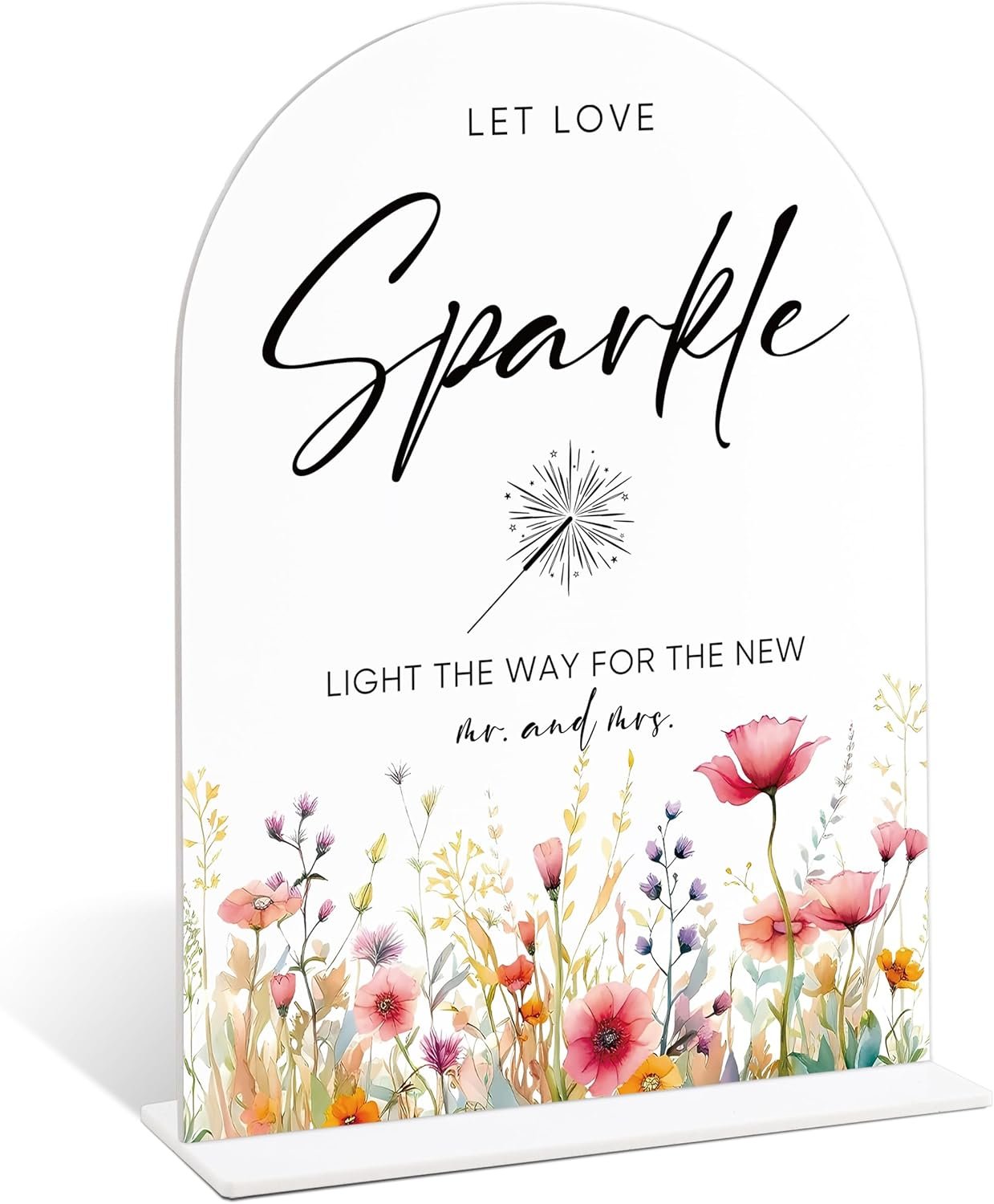 Wholesale Floral Boho Bridal Shower Wedding Decorations Acrylic Signs Sparklers Send Off Reception Proposal Engagement Supplier