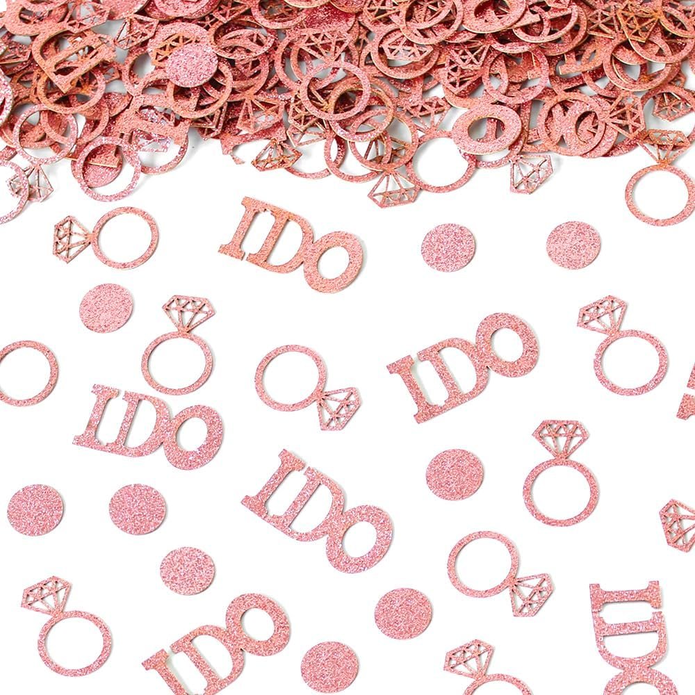 Wholesale Rose Gold Bridal Shower Confetti Ring I Do Wedding Engagement Valentine's Day Bachelorette Party Table Decorations Supplier Wholesale Rose Gold Bridal Shower Confetti Ring I Do Wedding Engagement Valentine's Day Bachelorette Party Table Decorations Supplier