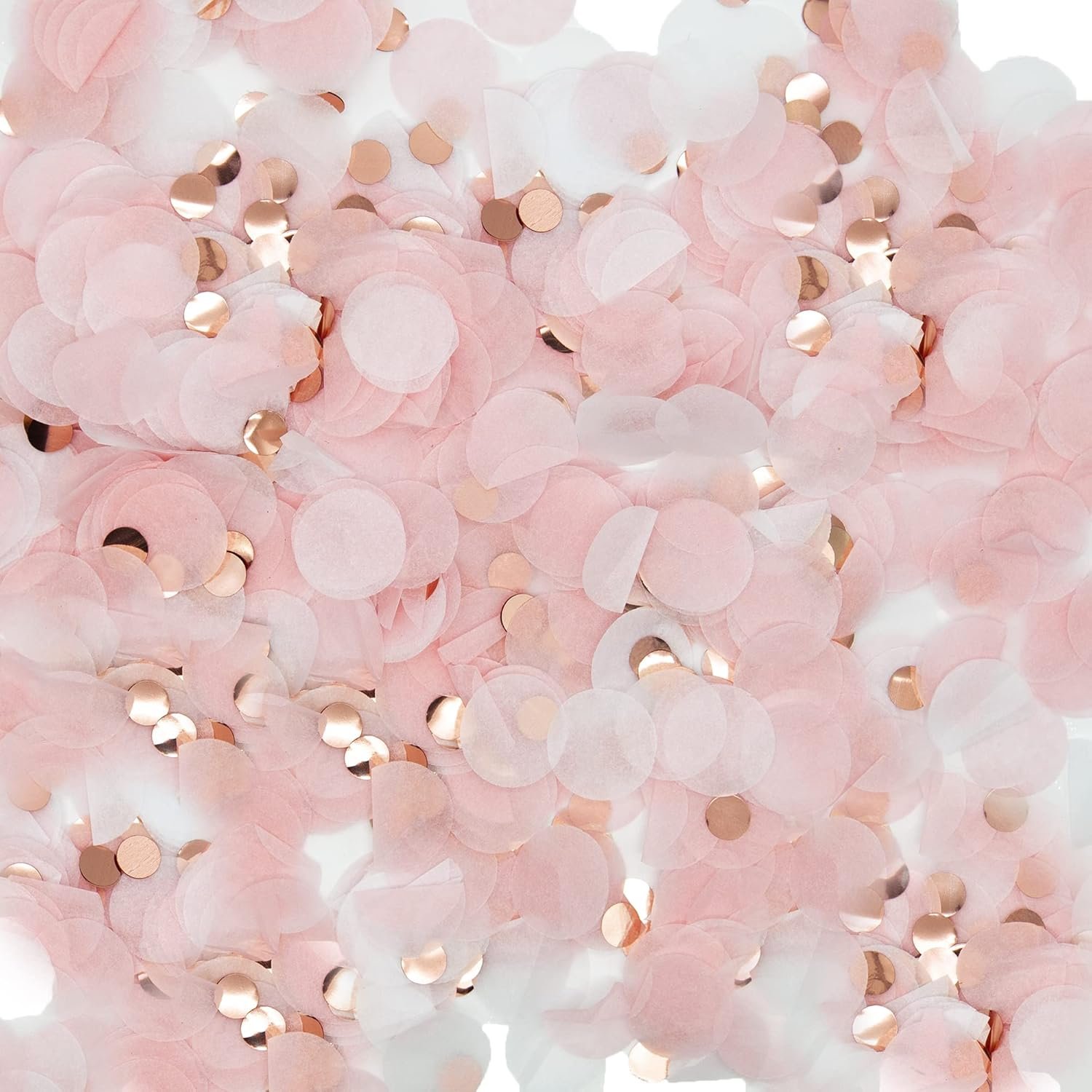 Wholesale Round Tissue Confetti Glitter Rose Gold Pink White Paper Dots for Wedding Birthday Party Decorations 1.76oz Supplier