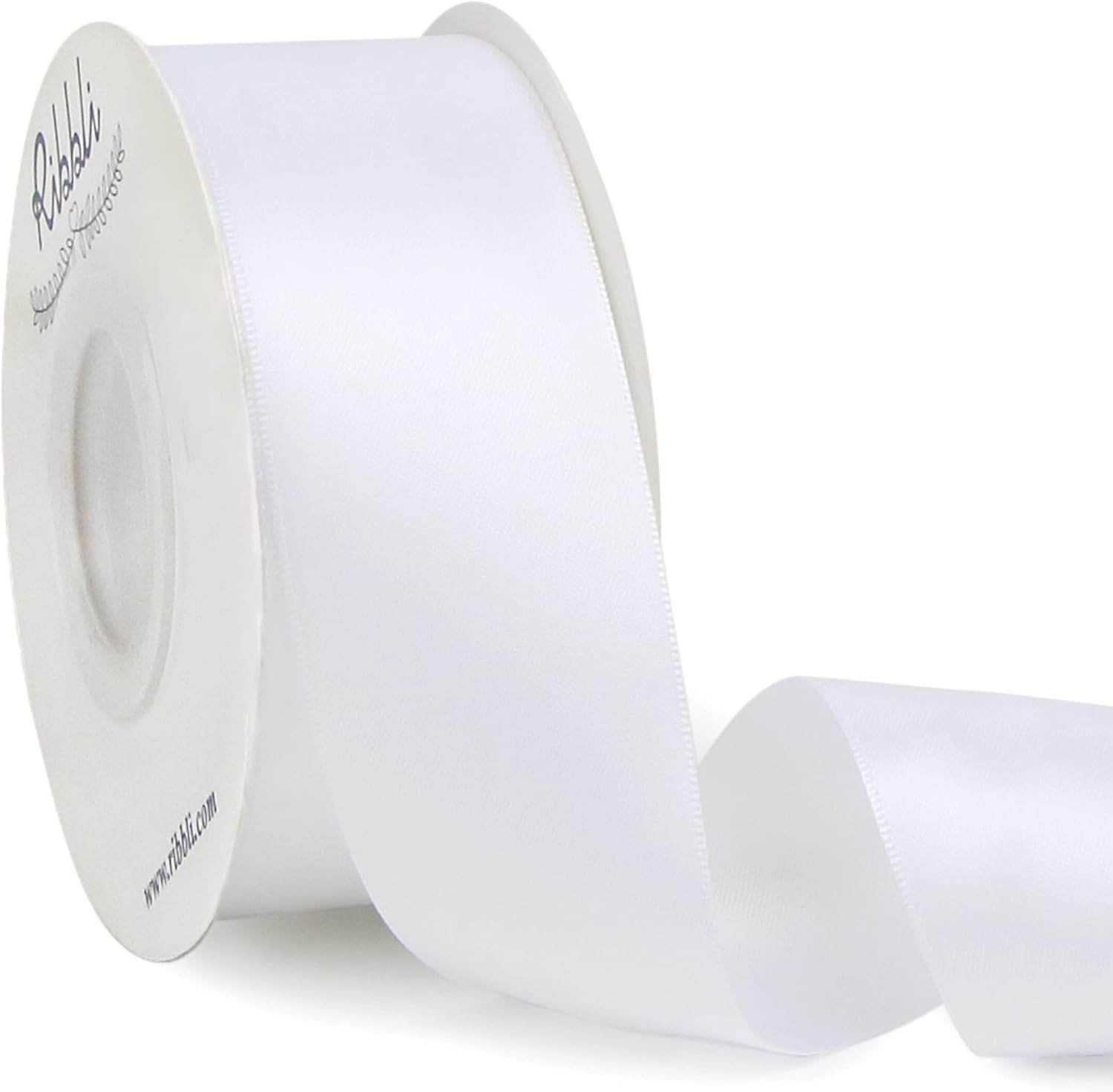 Wholesale White Double Faced Satin Ribbon 1-1/2” x 25 Yards Continuous for Bows Bouquets Gift Wrapping Wedding Floral Arrangements Supplier Wholesale White Double Faced Satin Ribbon 1-1/2” x 25 Yards Continuous for Bows Bouquets Gift Wrapping Wedding Floral Arrangements Supplier
