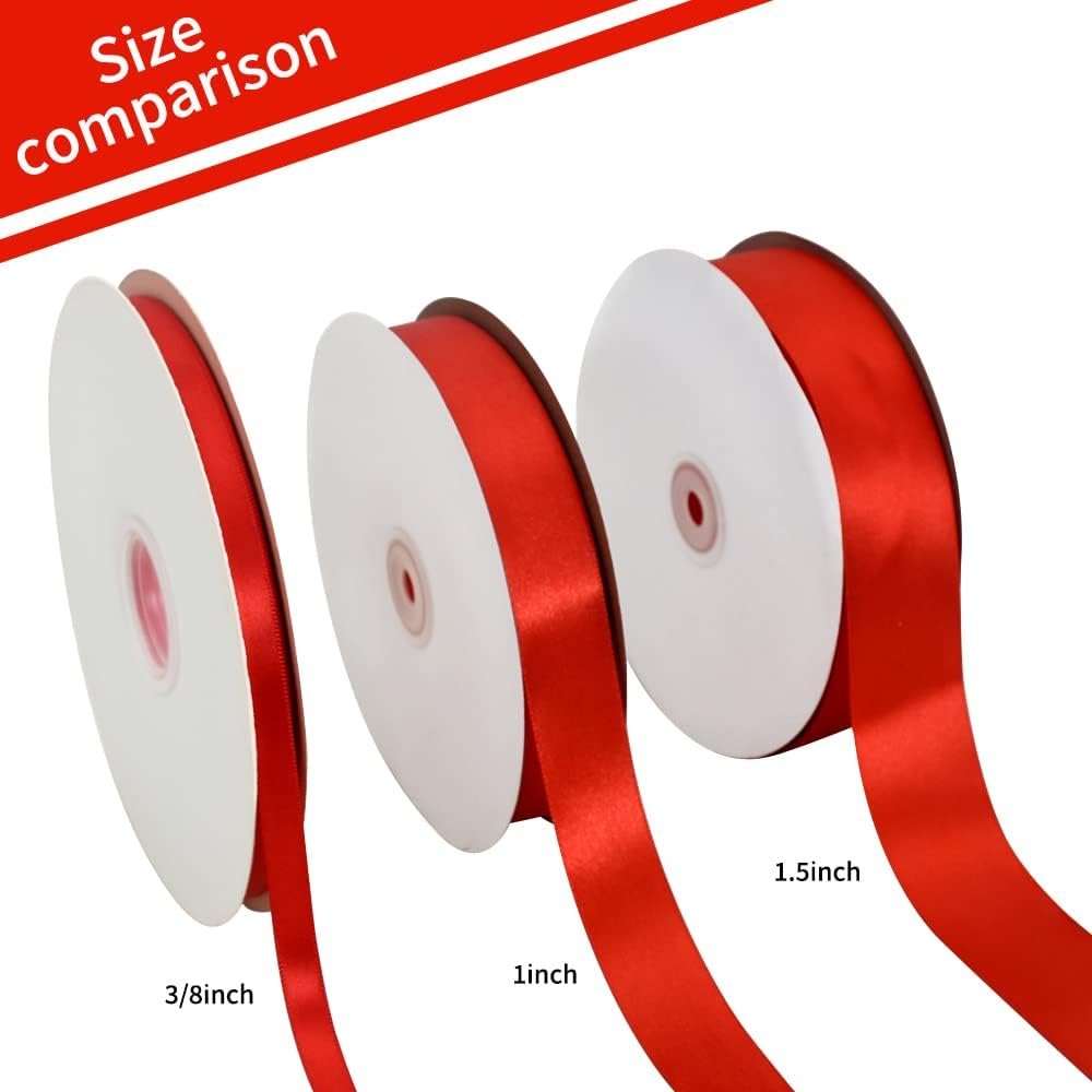 Wholesale 1 Inch x 100yds Red Satin Ribbon Thin Solid Color for Valentine Gift Wrapping Crafts Hair Bows Wedding Party Decoration Sewing Invitation Cards Floral Bouquets Christmas Supplier Wholesale 1 Inch x 100yds Red Satin Ribbon Thin Solid Color for Valentine Gift Wrapping Crafts Hair Bows Wedding Party Decoration Sewing Invitation Cards Floral Bouquets Christmas Supplier