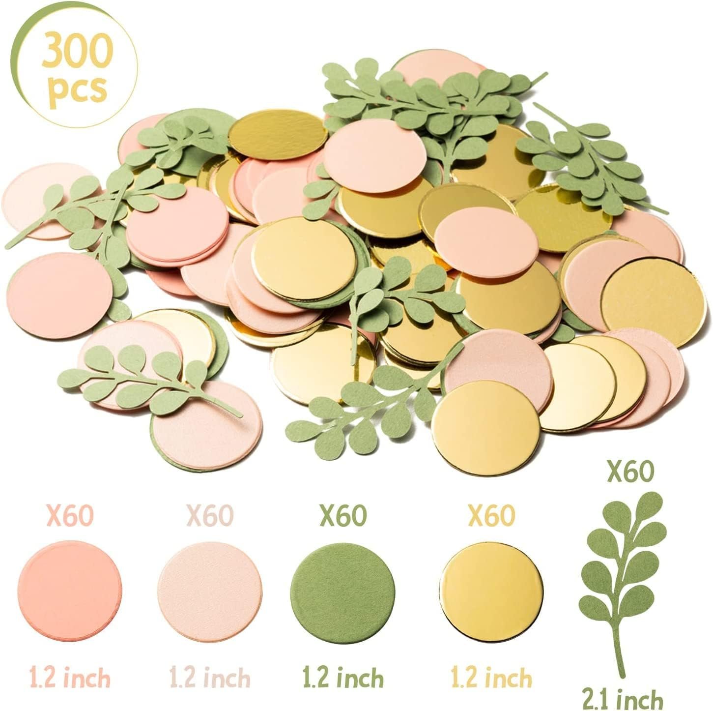 Wholesale 300Pcs Sage Olive Green Peach Blush Round Scatter Confetti Dots Greenery Eucalyptus Paper Table Decoration for Bridal Wedding Baby Shower Birthday Summer Holiday Party Supplies Supplier Wholesale 300Pcs Sage Olive Green Peach Blush Round Scatter Confetti Dots Greenery Eucalyptus Paper Table Decoration for Bridal Wedding Baby Shower Birthday Summer Holiday Party Supplies Supplier