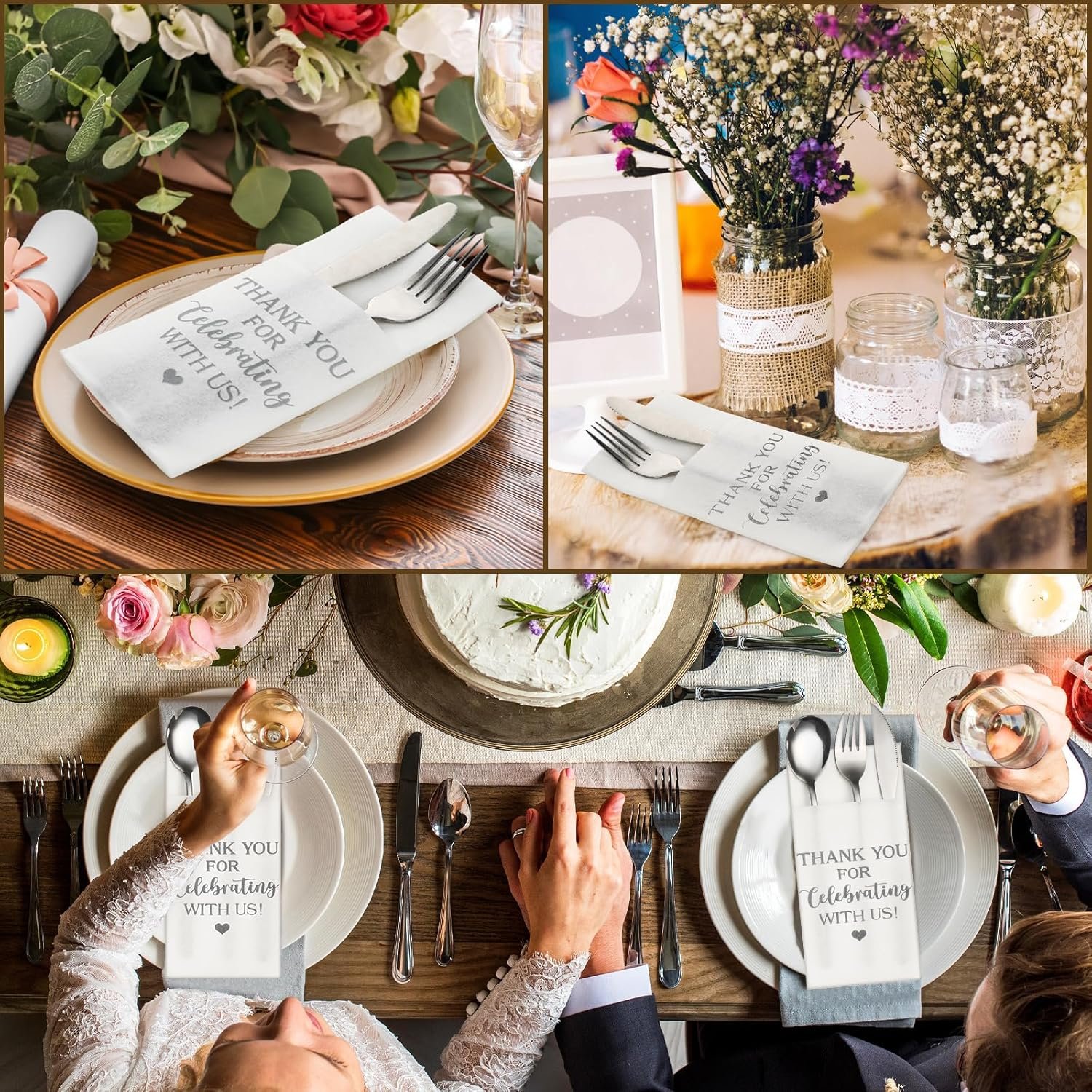 Wholesale 100 Pcs Linen Feel Pocket Napkins Disposable Flatware Airlaid Paper Absorbent Dinner Napkins for Wedding Shower Engagement Party Decorations (Silver) Supplier Wholesale 100 Pcs Linen Feel Pocket Napkins Disposable Flatware Airlaid Paper Absorbent Dinner Napkins for Wedding Shower Engagement Party Decorations (Silver) Supplier