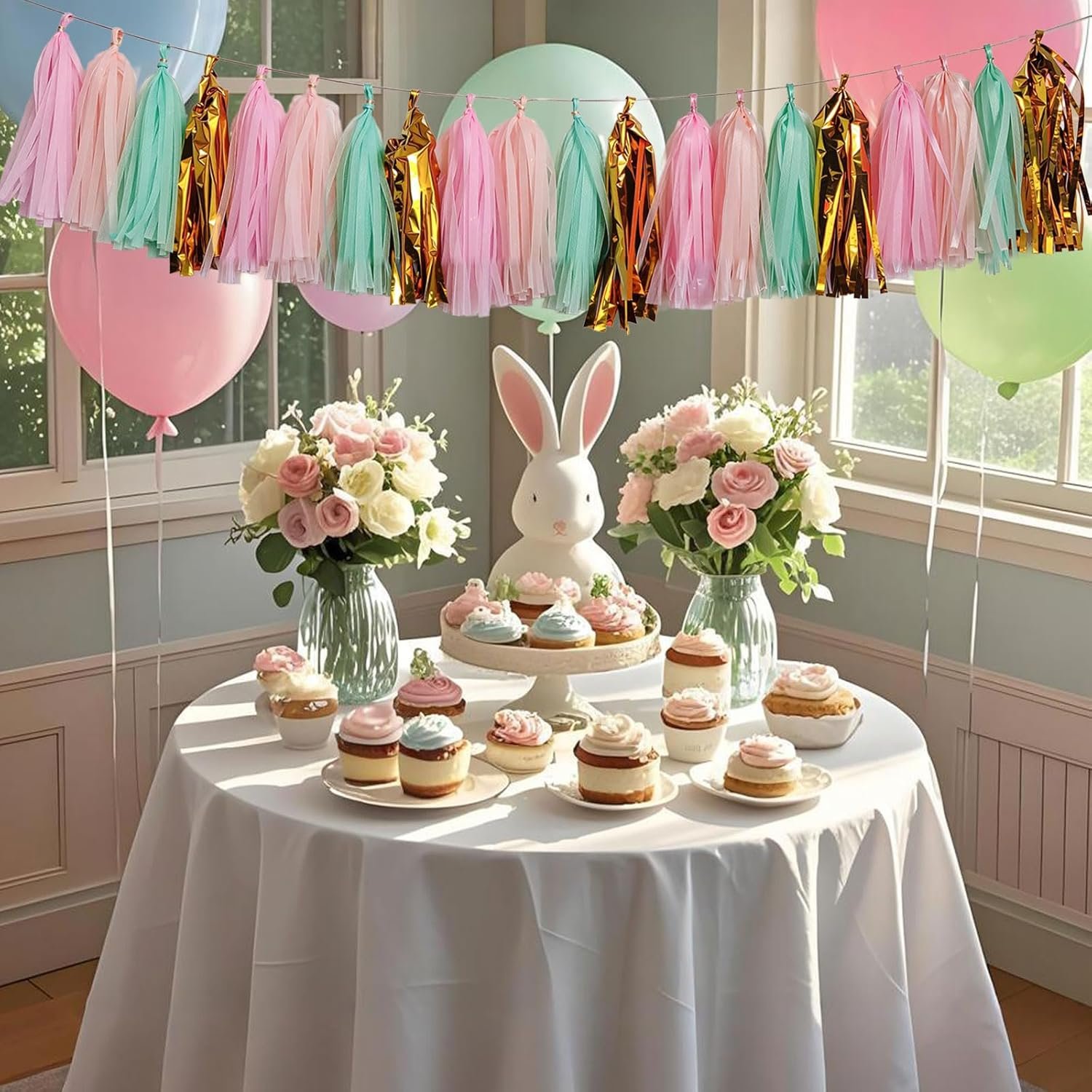 Wholesale Shiny Tissue Paper Tassel Garland Banner Party Decorations for Weddings Birthdays Bridal Baby Showers Pack of 20 Gold Mint Peach Pink Supplier Wholesale Shiny Tissue Paper Tassel Garland Banner Party Decorations for Weddings Birthdays Bridal Baby Showers Pack of 20 Gold Mint Peach Pink Supplier