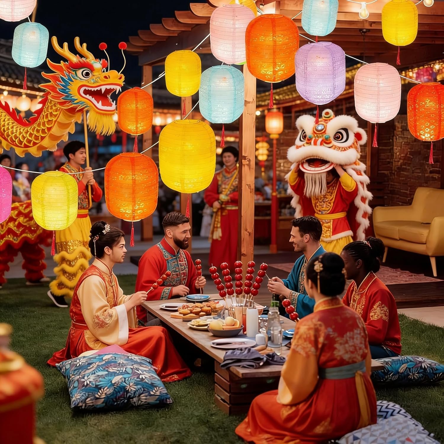 Wholesale 5PCS Colorful 6-Inch Paper Lanterns with LED Lights and Tassels for Asian New Year Valentines Wedding Birthday Party Decor Supplier Wholesale 5PCS Colorful 6-Inch Paper Lanterns with LED Lights and Tassels for Asian New Year Valentines Wedding Birthday Party Decor Supplier